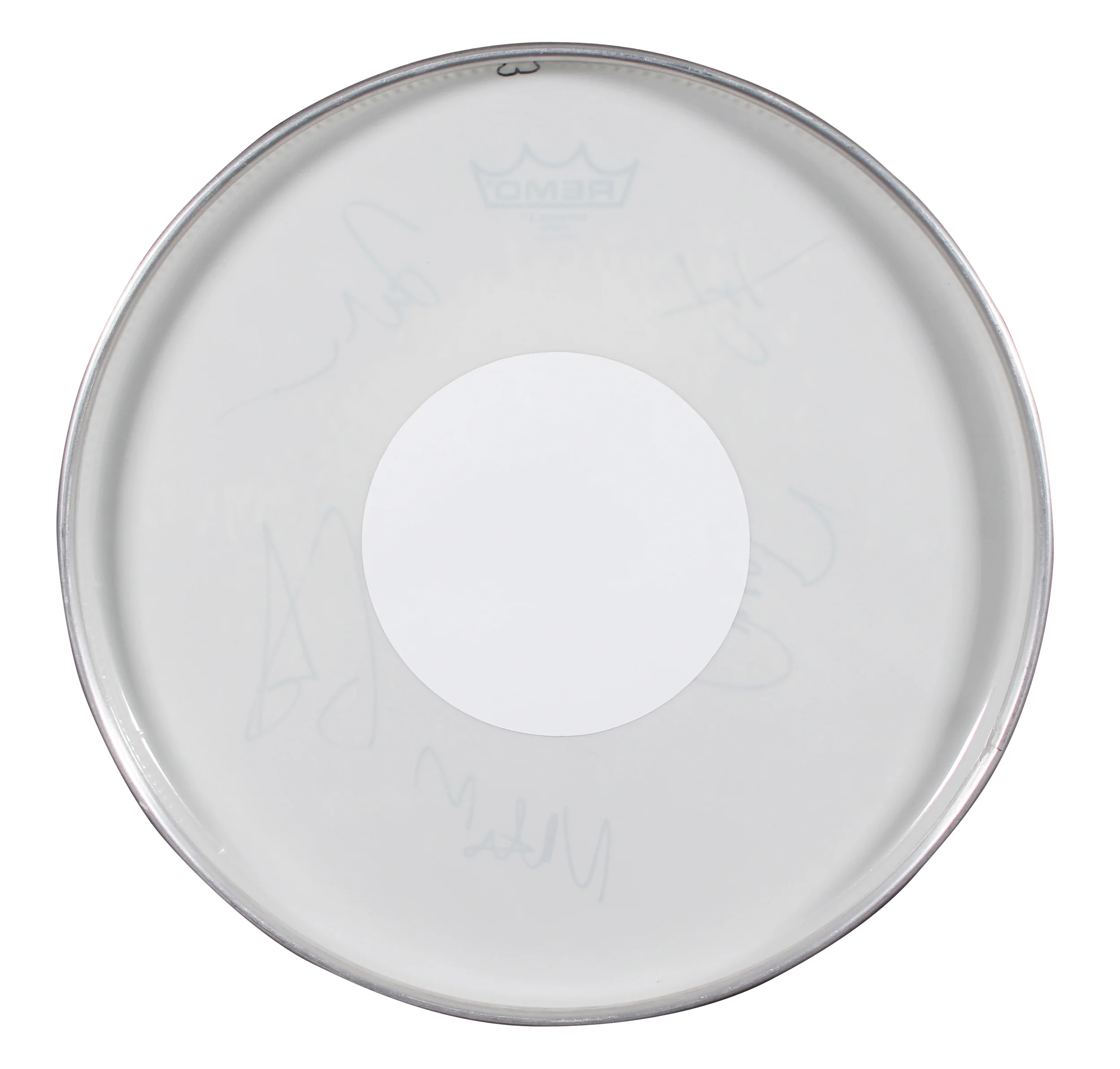 Foo Fighters (5) Grohl, Hawkins +3 Signed 15 Concert Used Drum Head BAS #AE21091 - Image 3