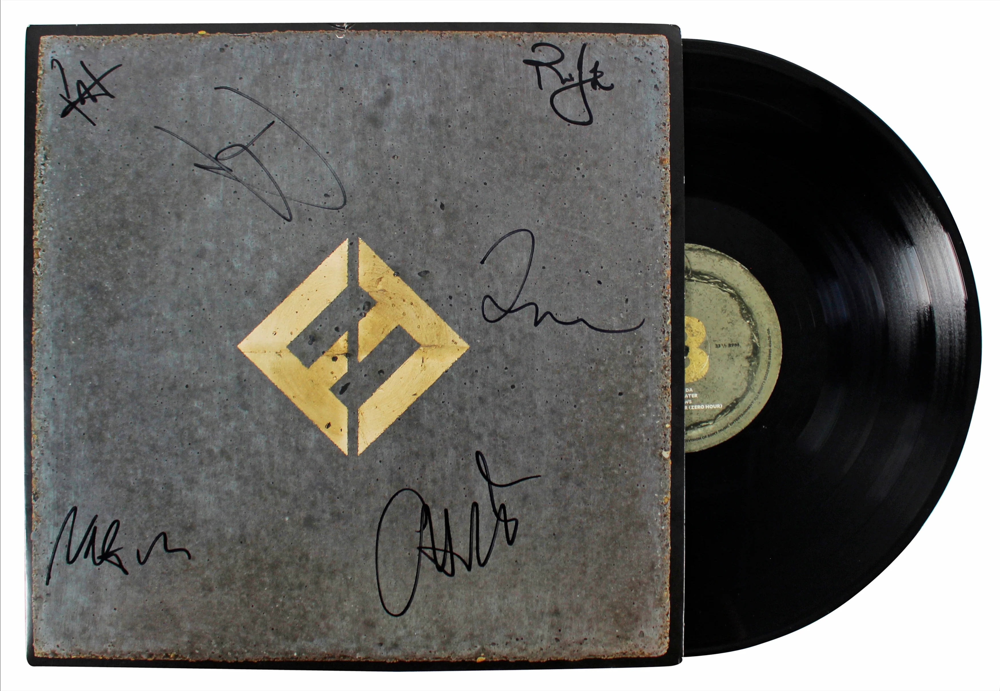 Foo Fighters (6) Grohl, Hawkins, Smear +3 Signed Album Cover W/ Vinyl BAS LOA - Image 2
