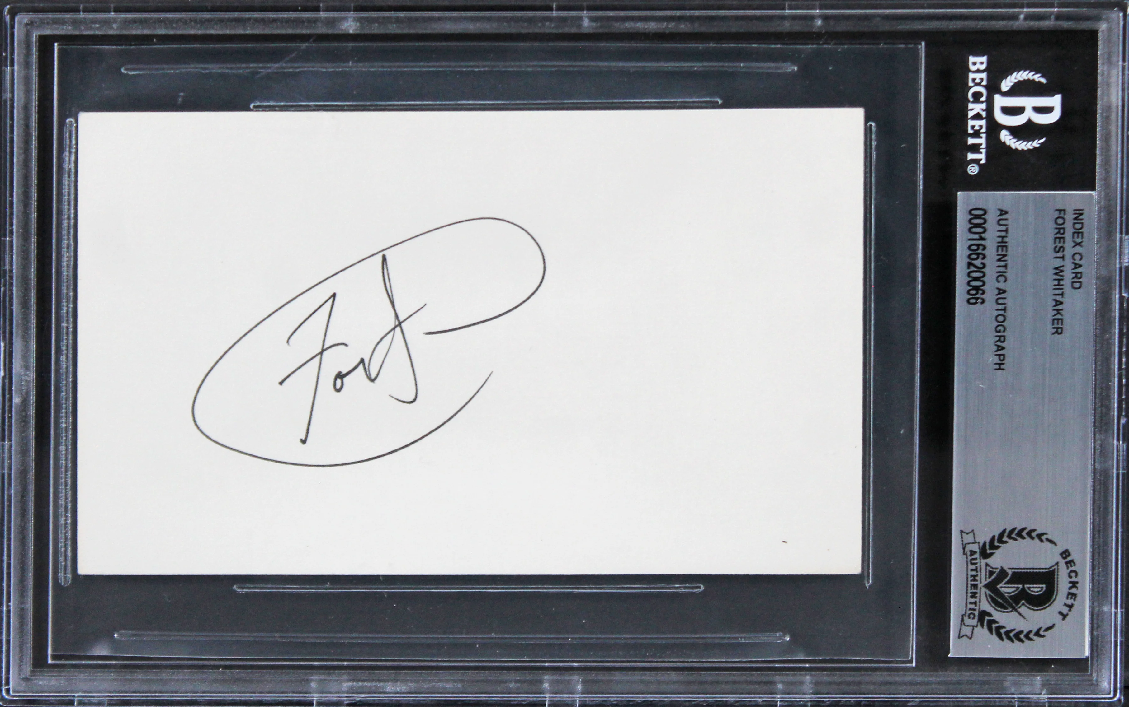 Forest Whitaker The Butler Authentic Signed 3x5 Index Card BAS Slabbed 3 - Image 2