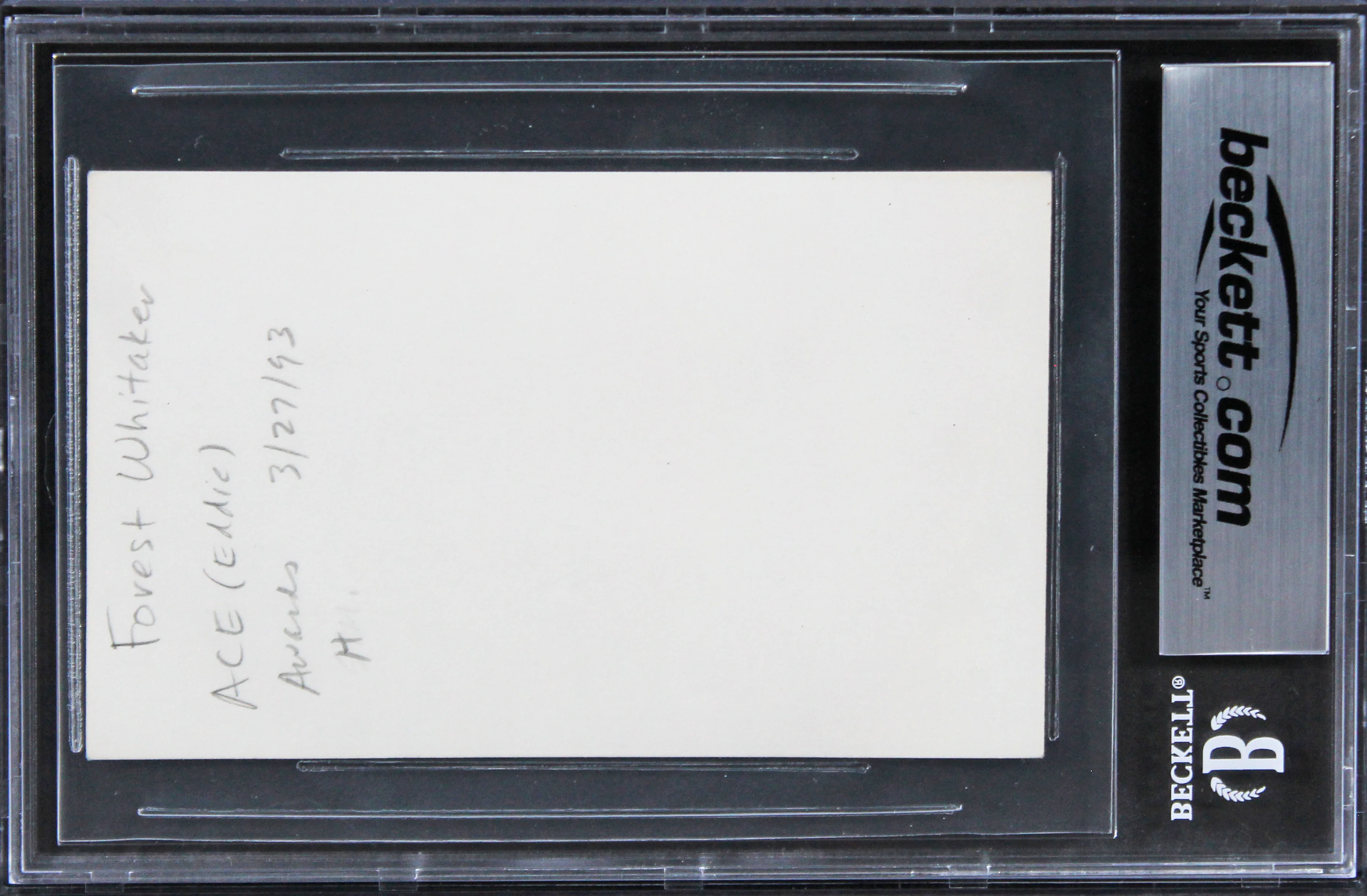Forest Whitaker The Butler Authentic Signed 3x5 Index Card BAS Slabbed 3 - Image 3