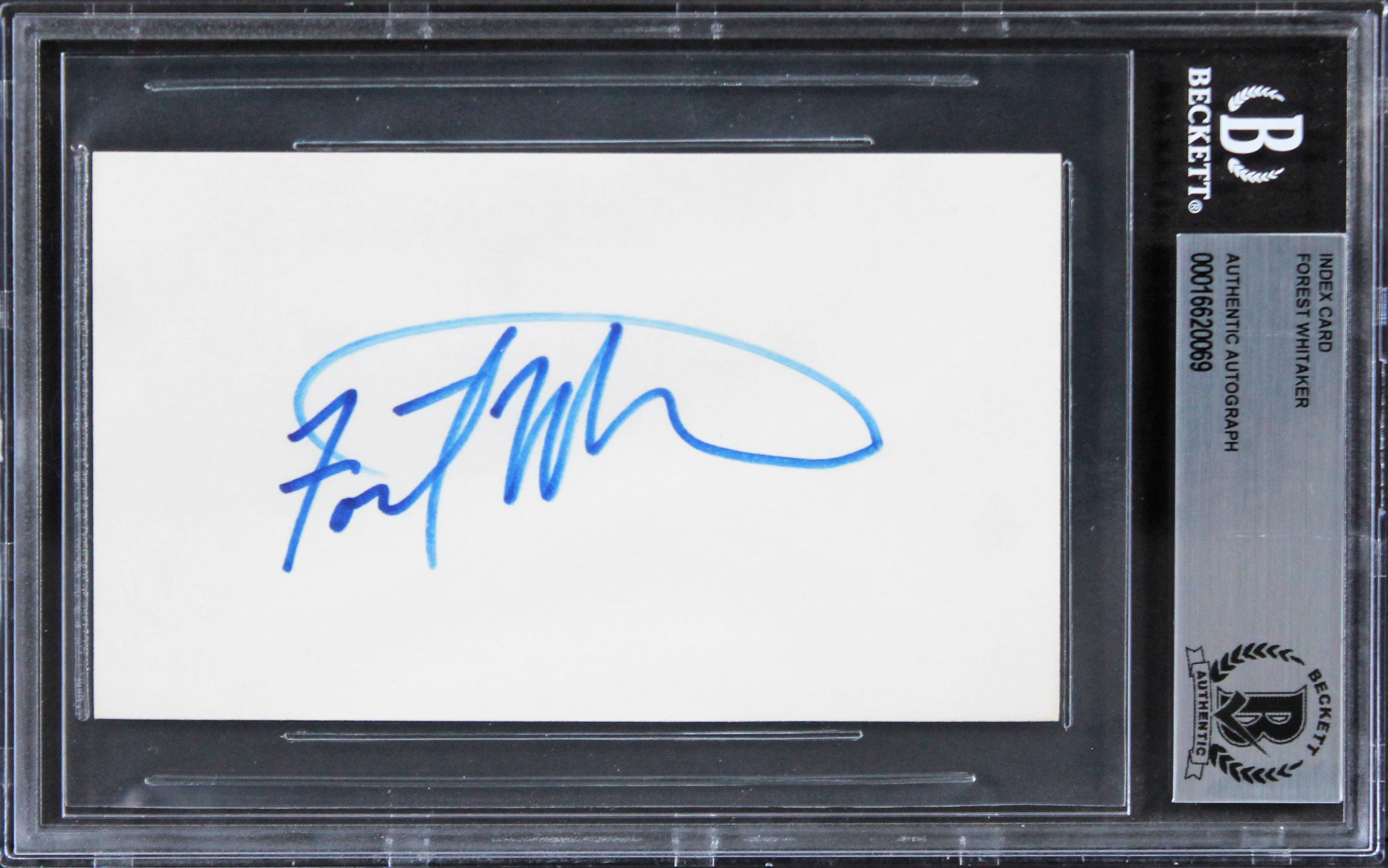 Forest Whitaker The Butler Authentic Signed 3x5 Index Card BAS Slabbed 5 - Image 2