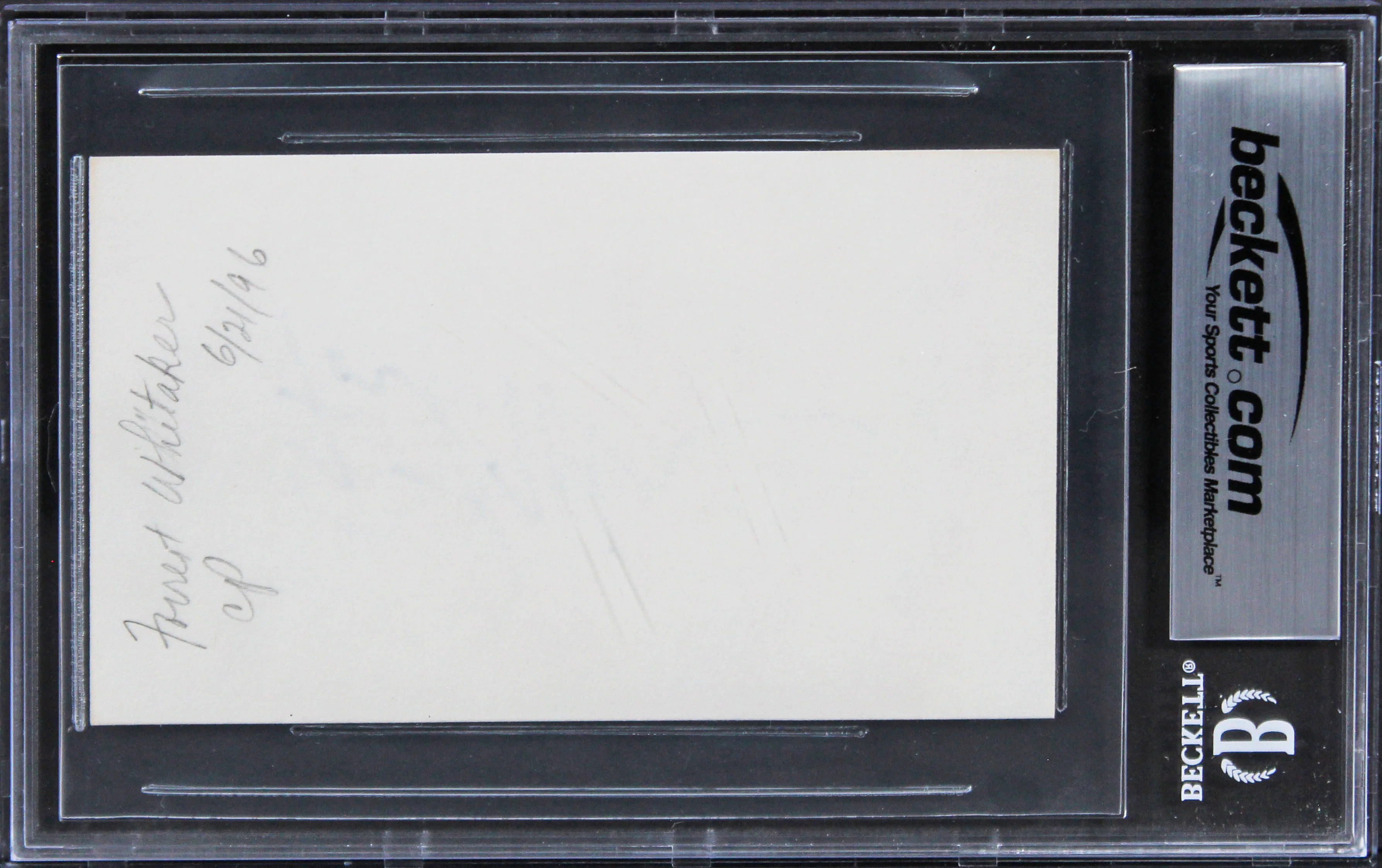 Forest Whitaker The Butler Authentic Signed 3x5 Index Card BAS Slabbed 5 - Image 3