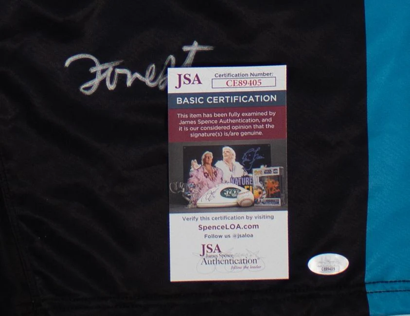 Forrest Griffin Signed Custom Black MMA Fight Trunks JSA - Image 2