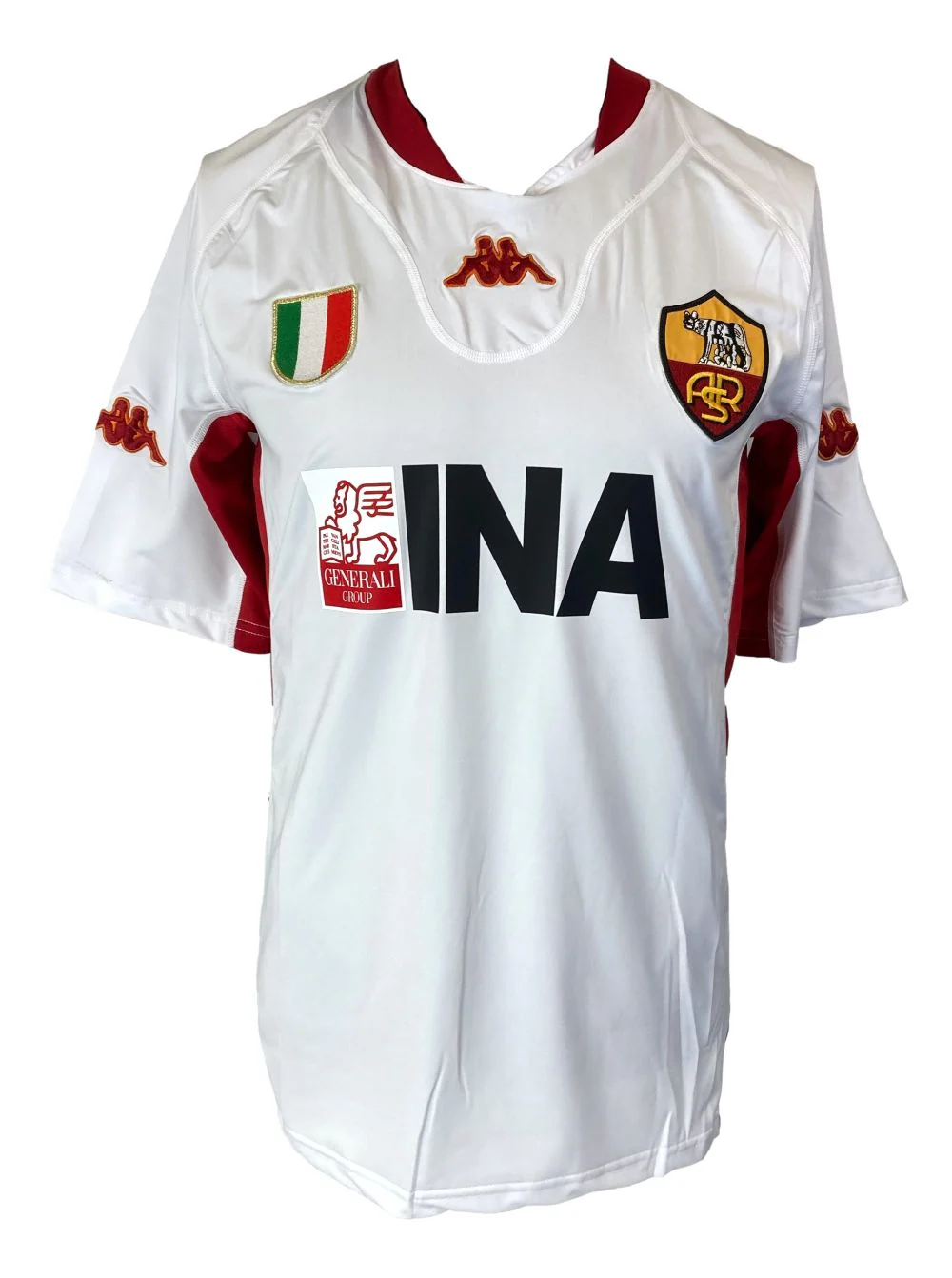 Francesco Totti Signed AS Roma White Kappa Soccer Jersey BAS - Image 3