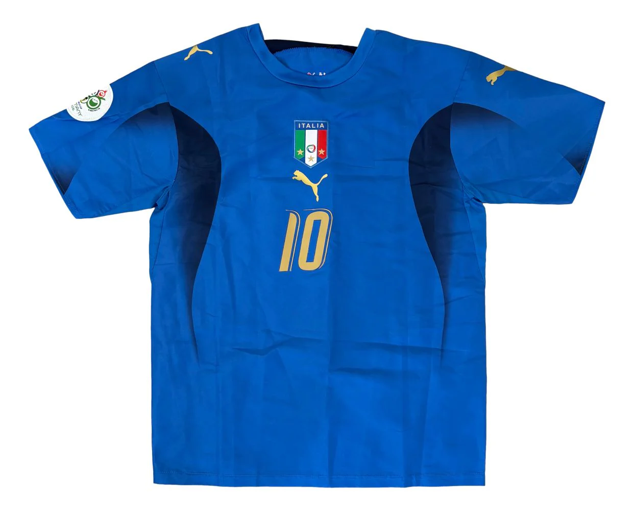 Francesco Totti Signed Italy Blue Puma Soccer Jersey 2 BAS - Image 3