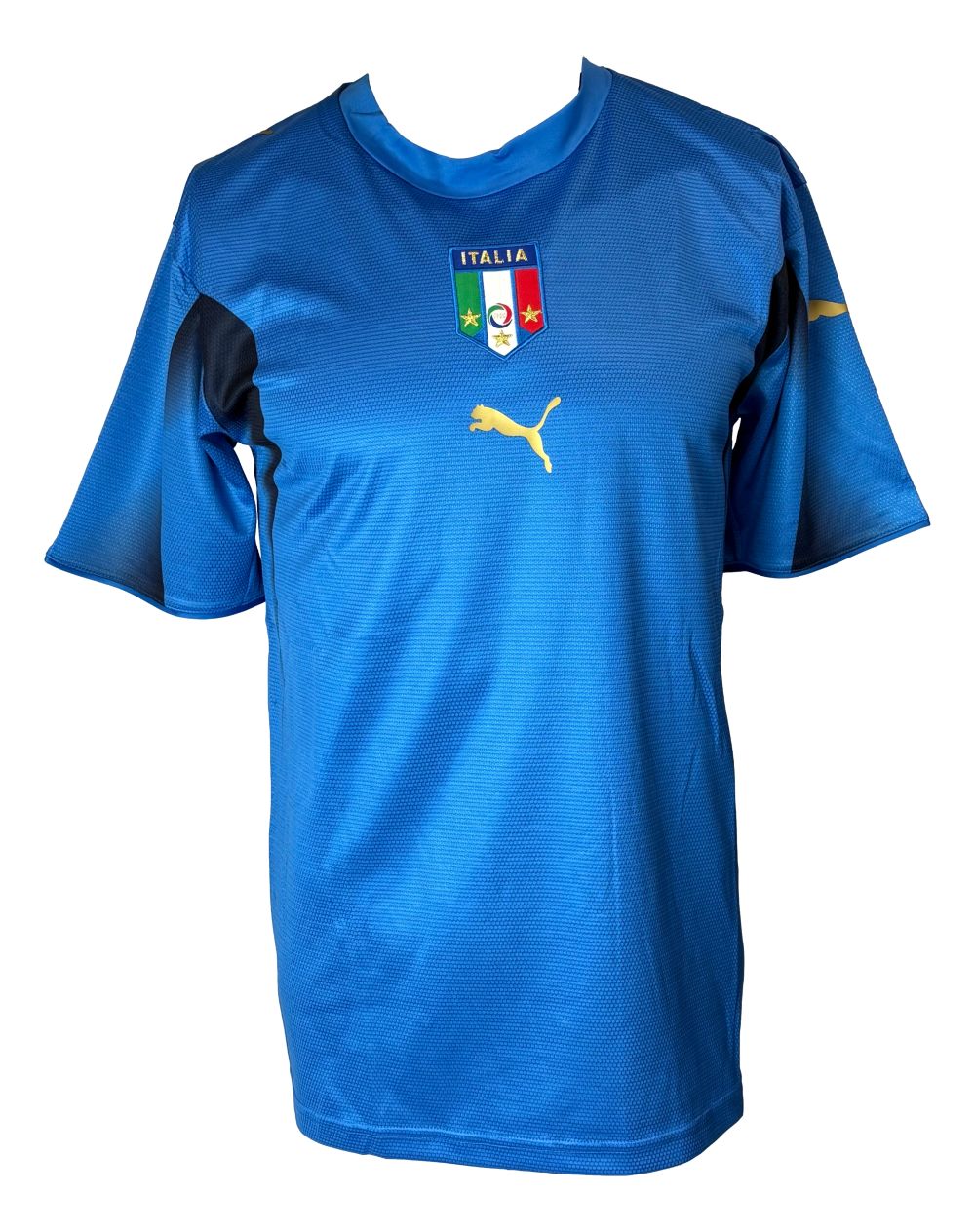 Francesco Totti Signed Italy Blue Puma Soccer Jersey BAS - Image 3