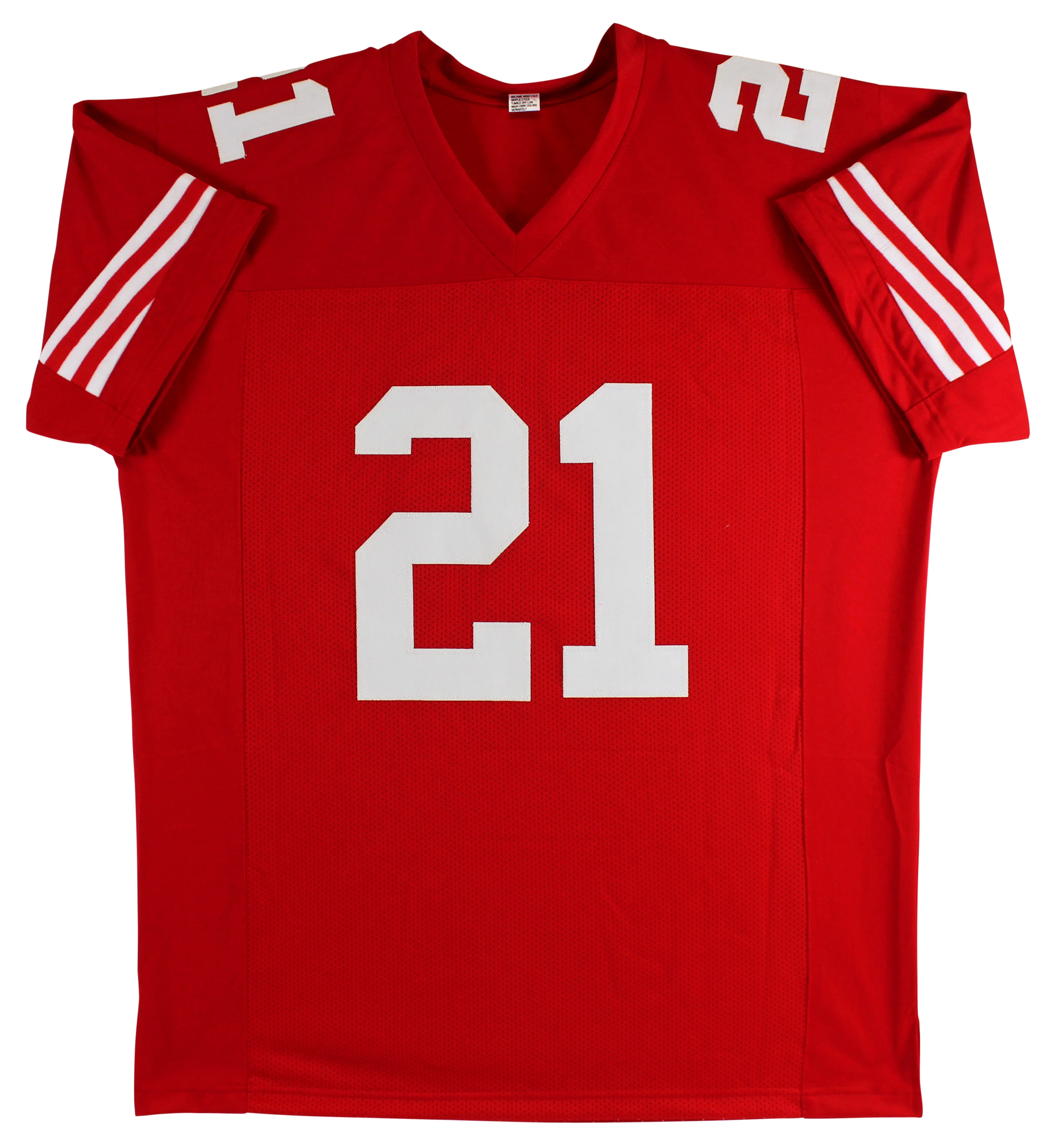 Frank Gore Authentic Signed Red Pro Style Jersey Autographed BAS Witnessed - Image 4