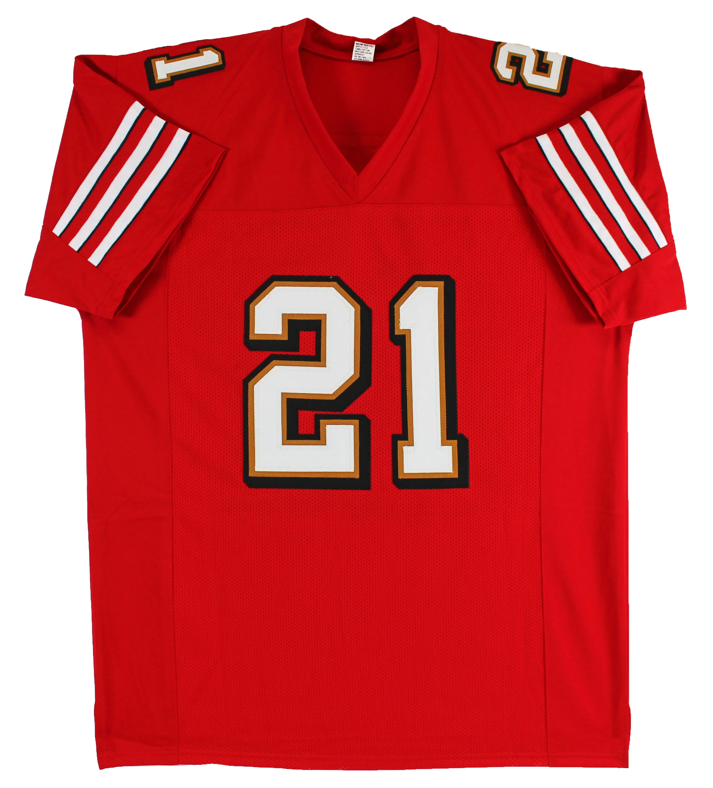 Frank Gore Authentic Signed Red Pro Style Jersey w/ Drop Shadow BAS Witnessed - Image 4