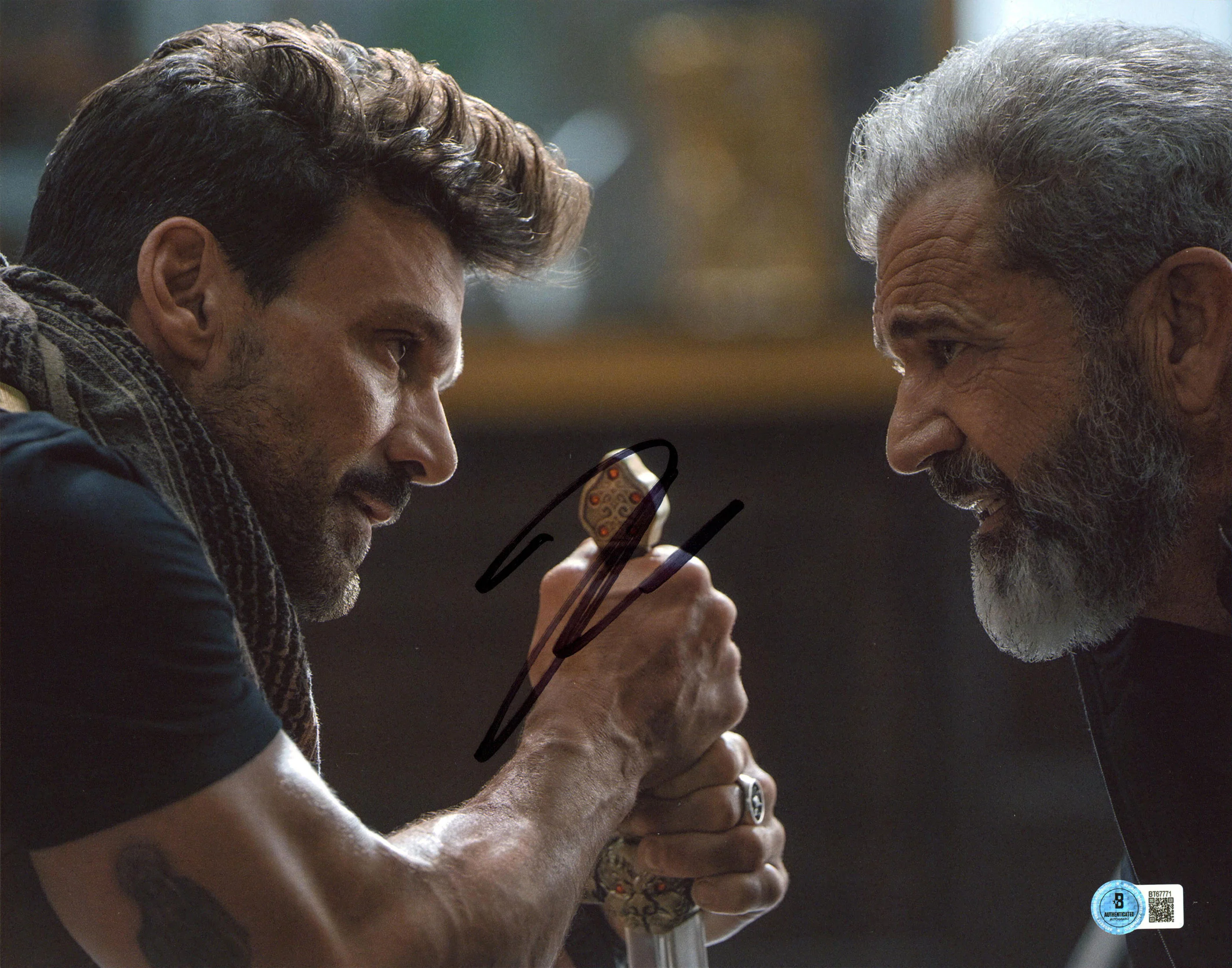 Frank Grillo Boss Level Authentic Signed 11x14 Horizontal Photo BAS #BT67771 - Image 2
