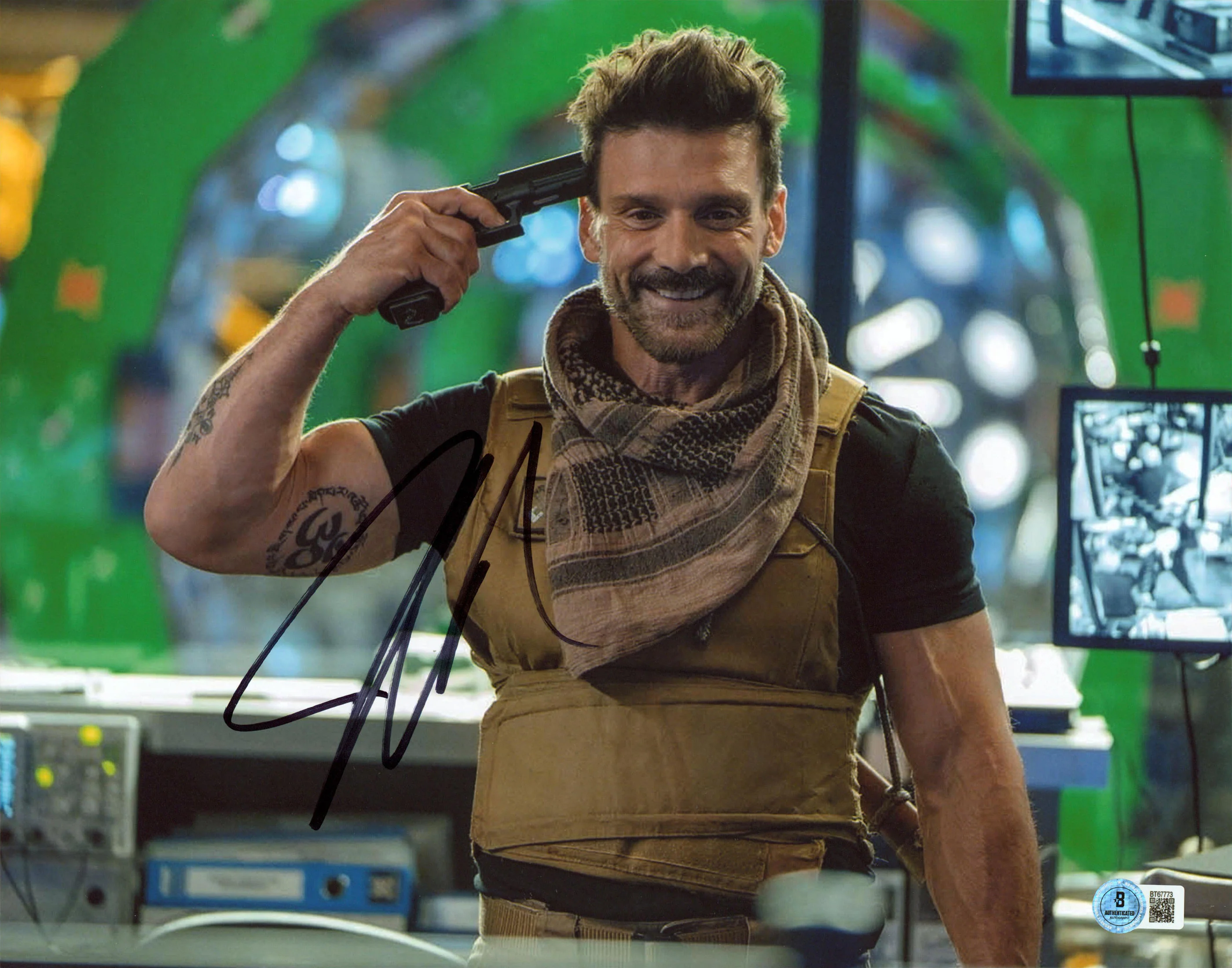 Frank Grillo Boss Level Authentic Signed 11x14 Horizontal Photo BAS #BT67773 - Image 2