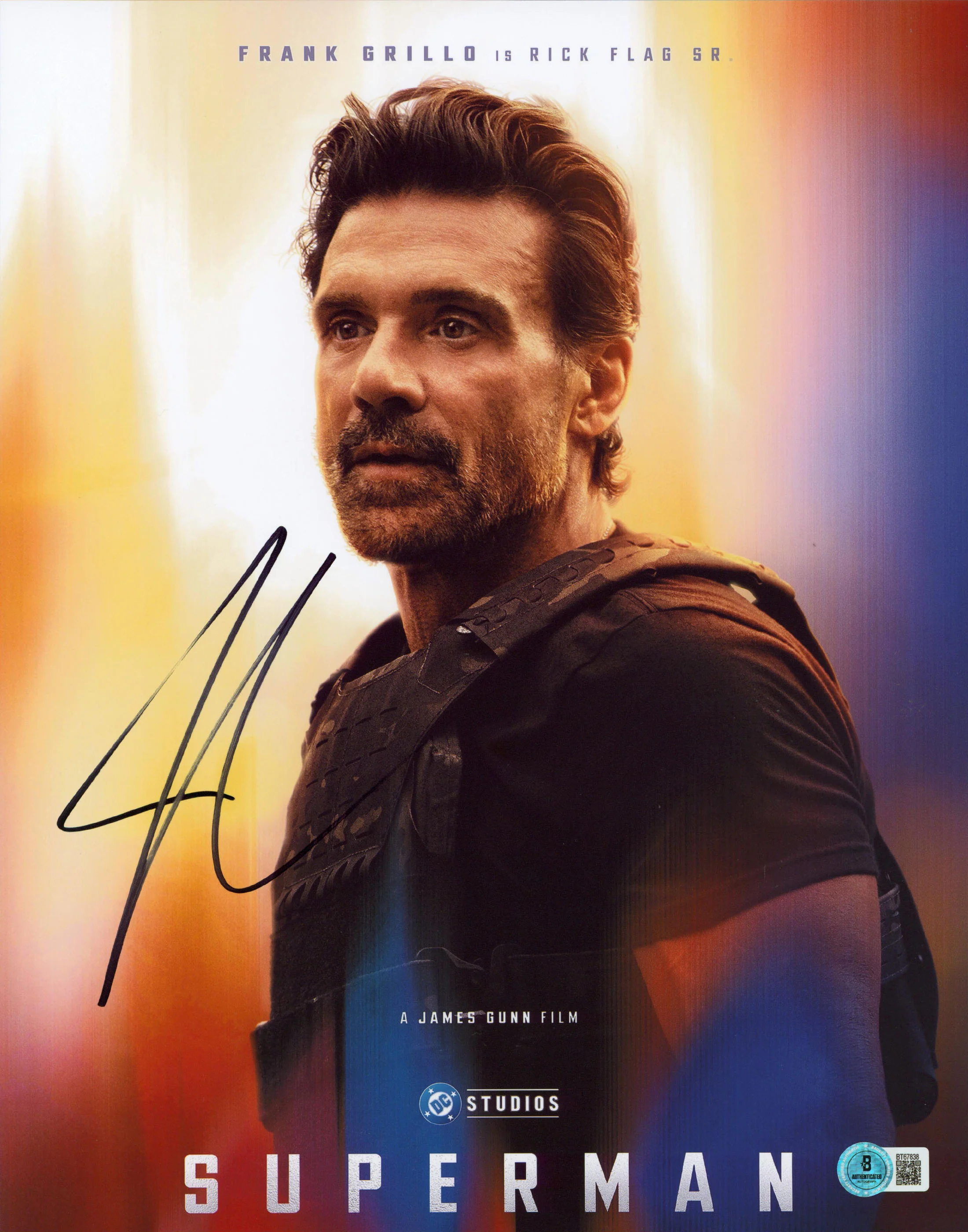 Frank Grillo Superman Authentic Signed 11x14 Vertical Photo BAS #BT67838 - Image 2