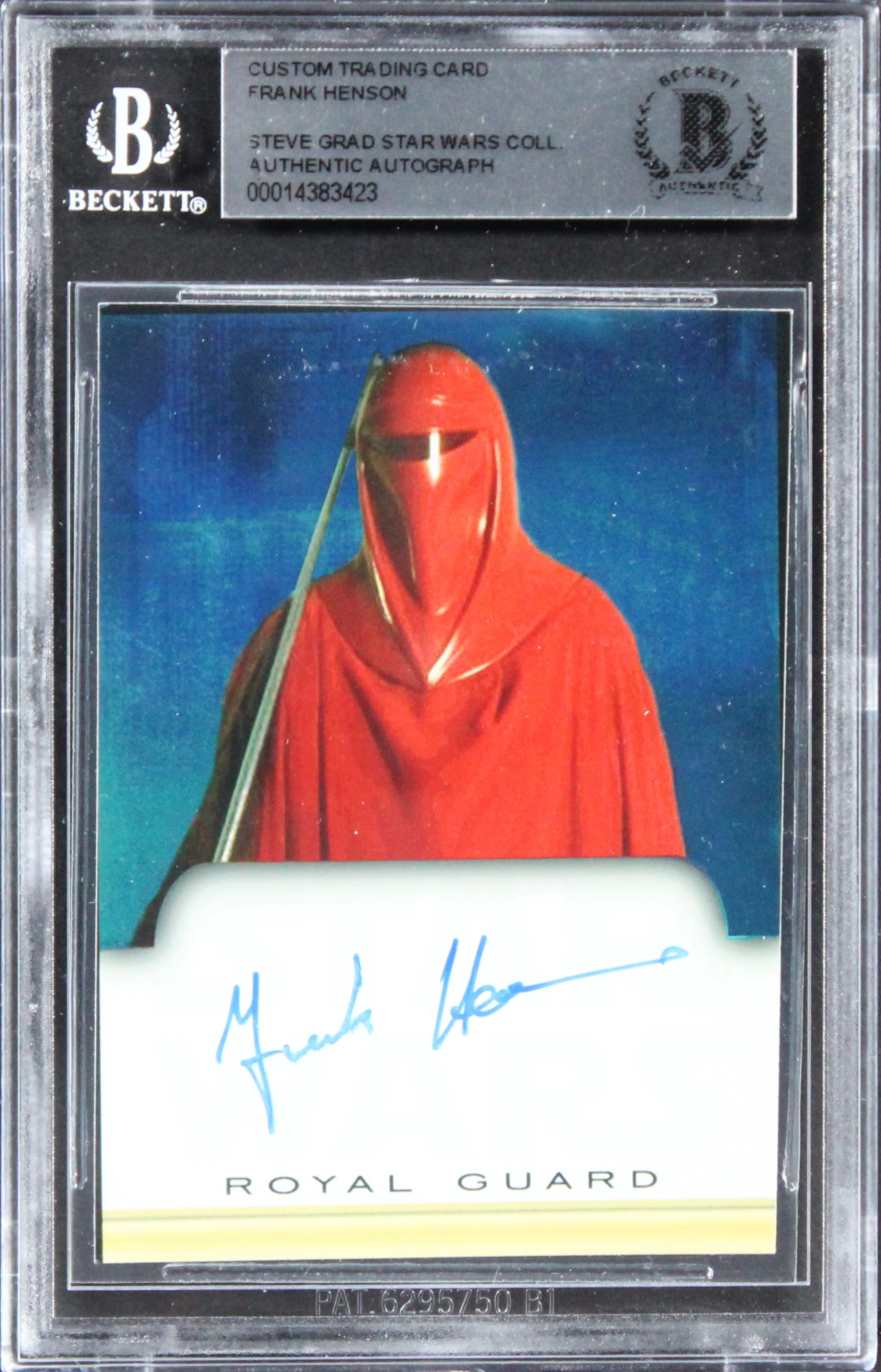 Frank Henson Star Wars Authentic Signed Custom Trading Card BAS Slabbed - Image 2