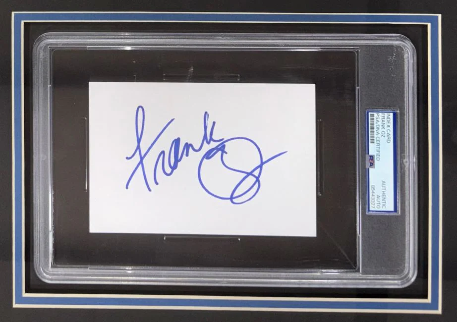 Frank Oz Star Wars Yoda Signed Framed Slabbed Index Card PSA - Image 2