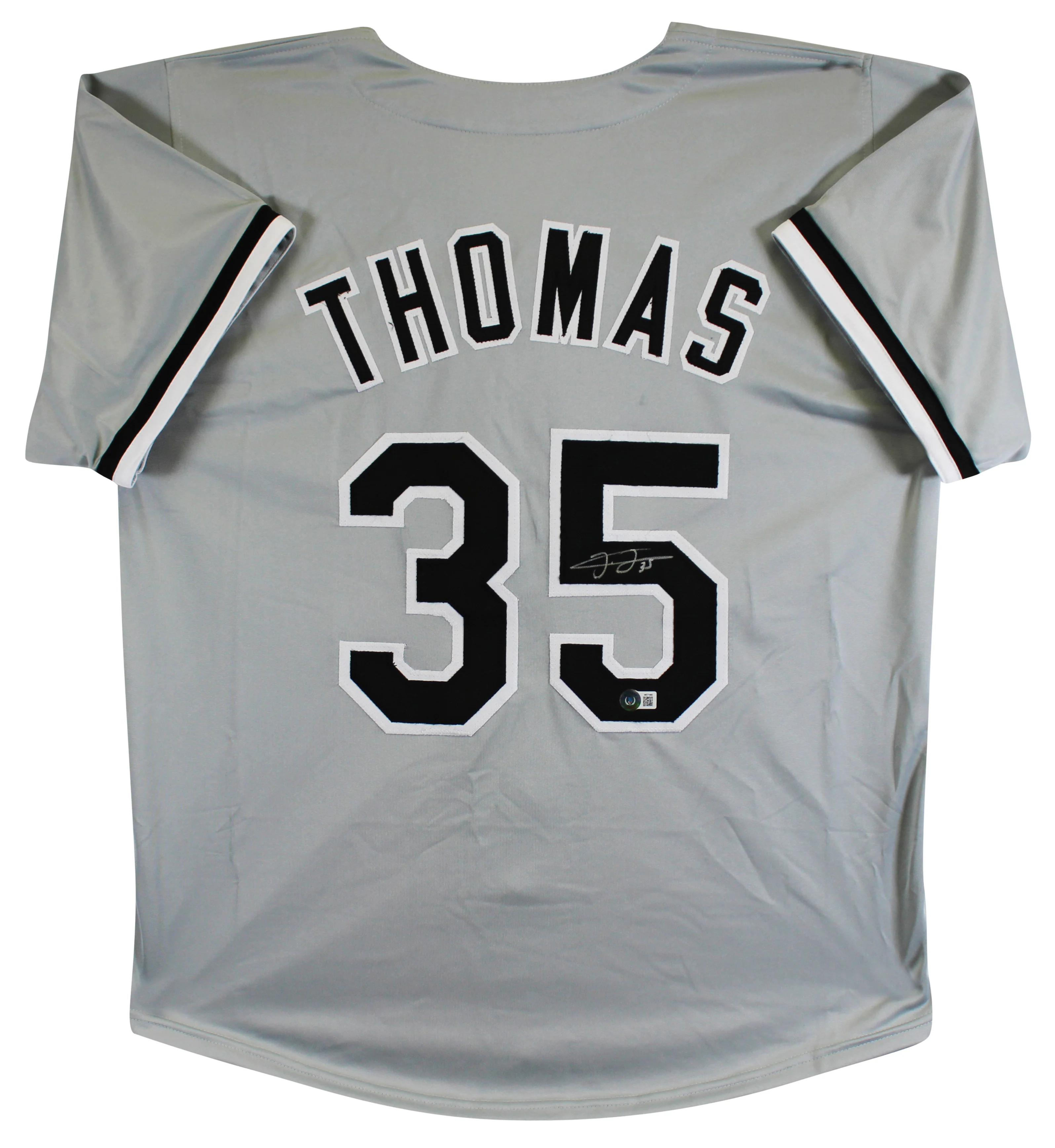 Frank Thomas Authentic Signed Grey Pro Style Jersey Autographed BAS Witnessed 2