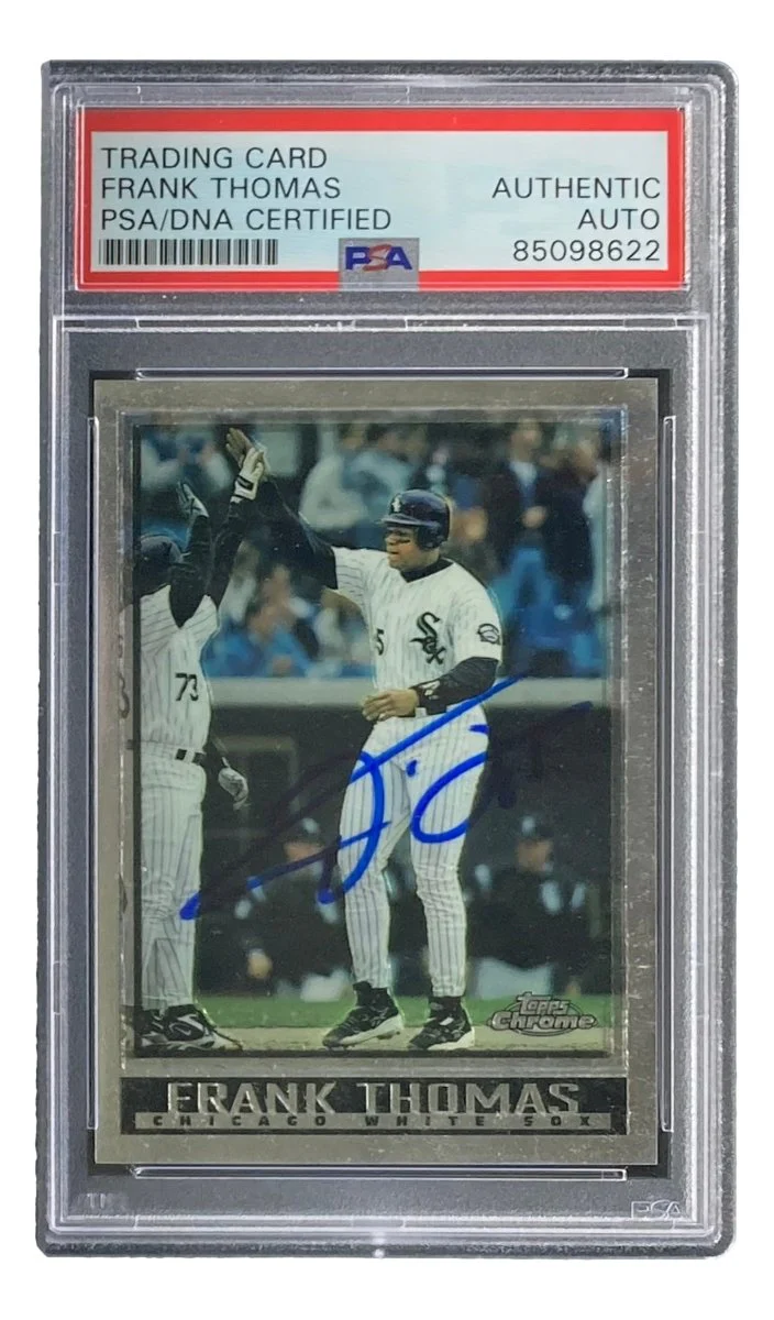 Frank Thomas Signed 1998 Topps #20 Chicago White Sox Trading Card PSA/DNA - Image 4
