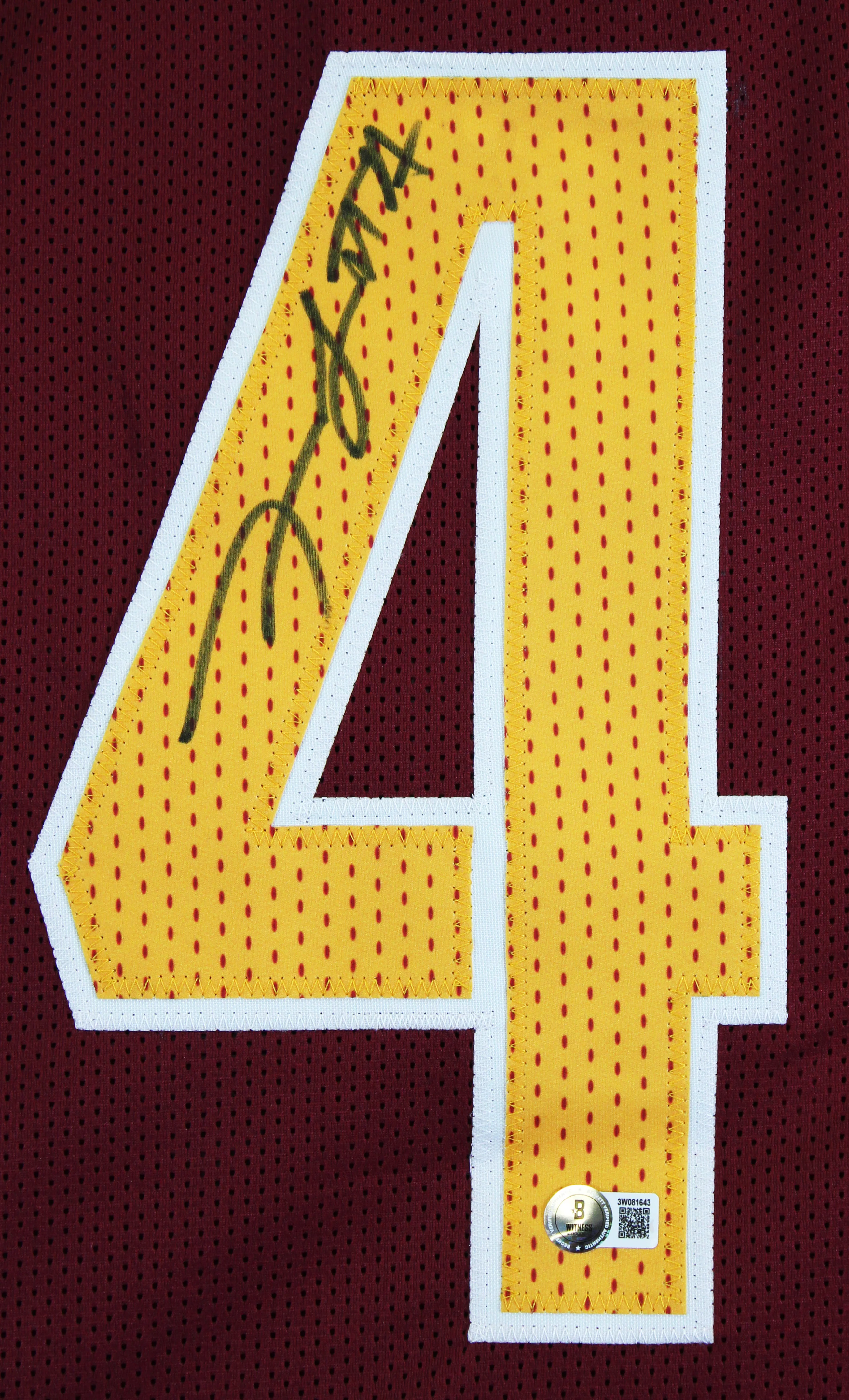 Frankie Luvu Authentic Signed Maroon Pro Style Jersey Autographed BAS Witnessed - Image 3