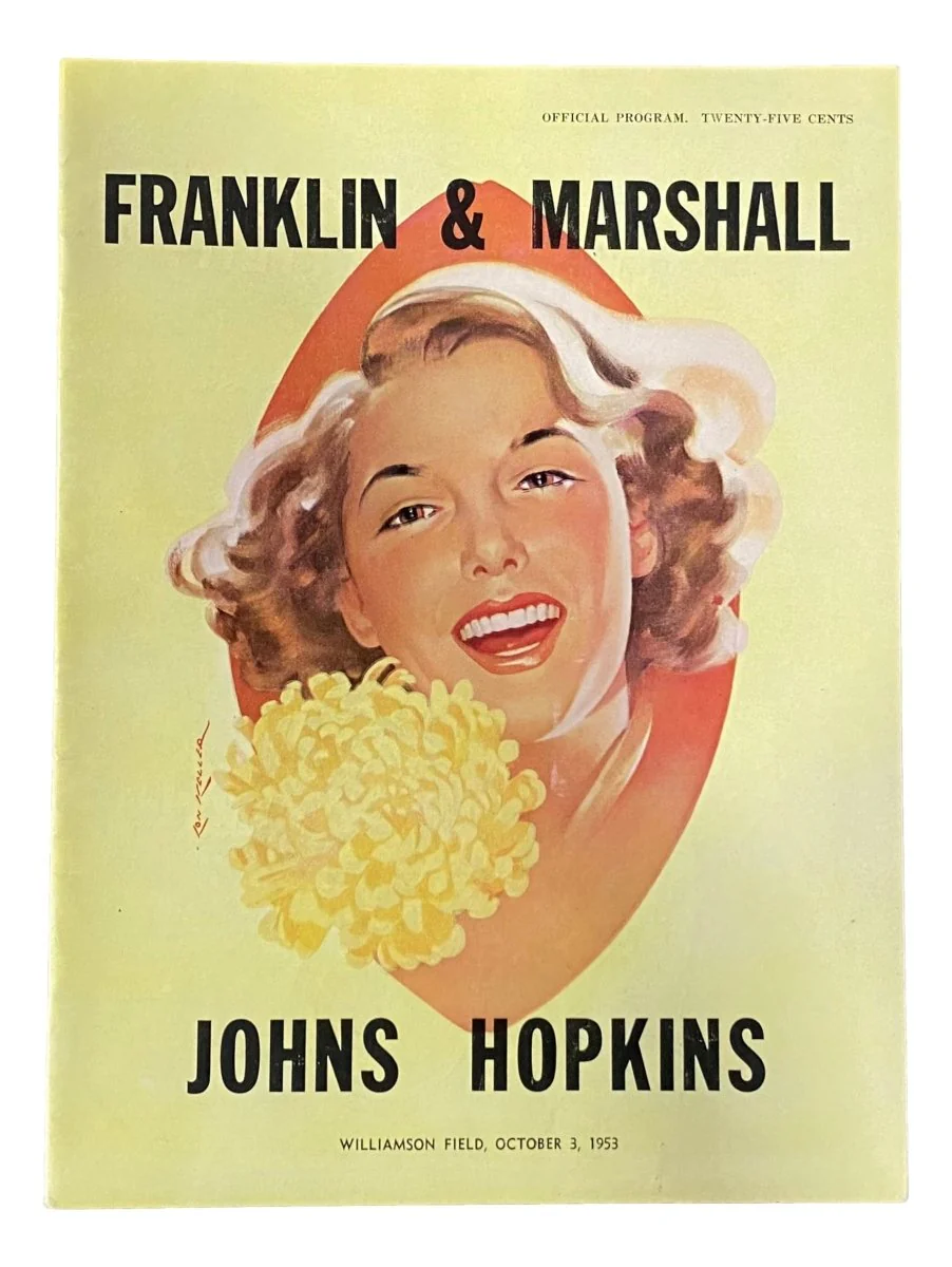 Franklin & Marshall vs Johns Hopkins October 3 1953 Official Game Program - Image 5