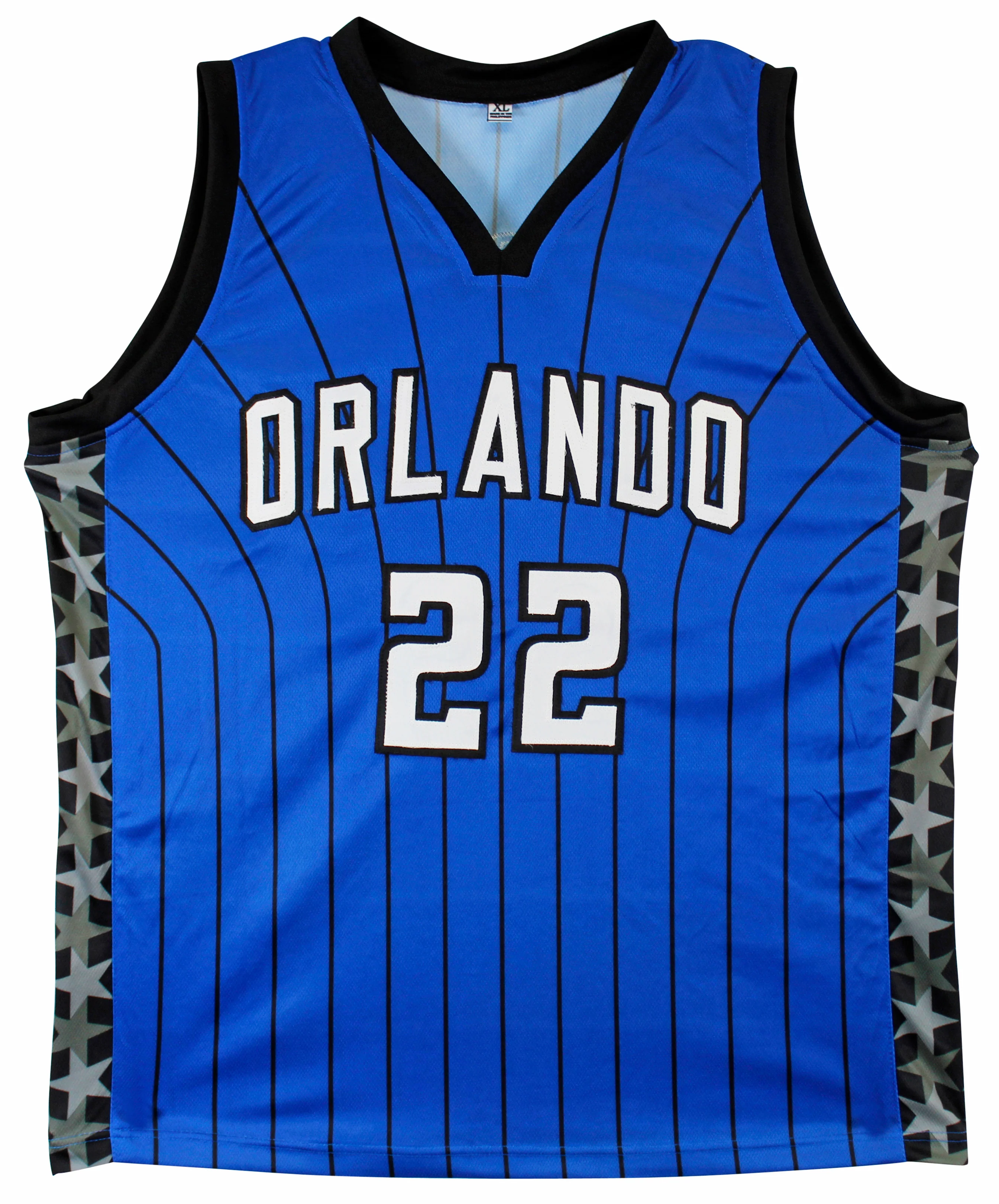 Franz Wagner Authentic Signed Blue Pro Style Jersey W/ Black Stripes BAS Witness - Image 4
