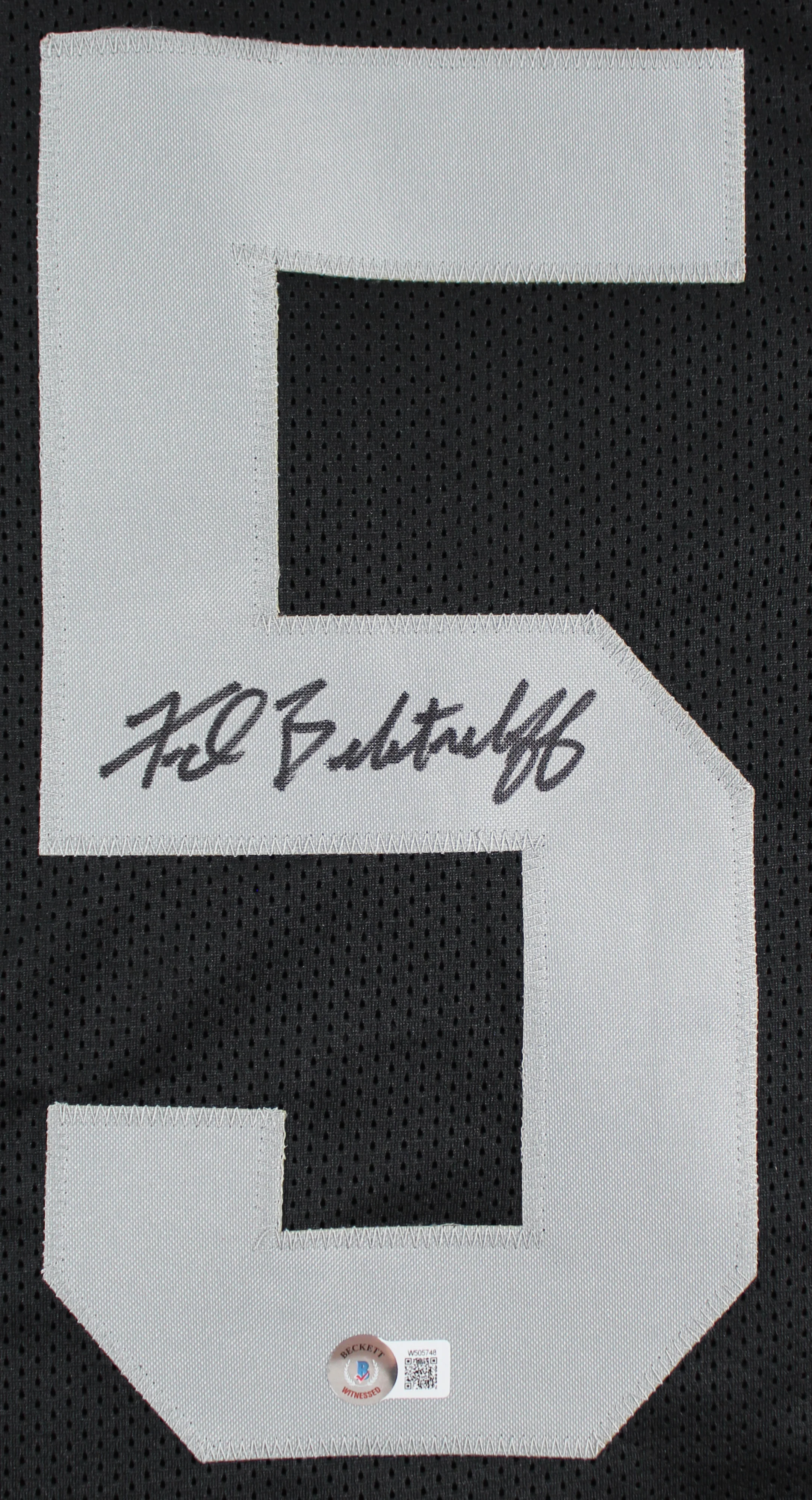 Fred Biletnikoff Authentic Signed Black Pro Style Jersey BAS Witnessed - Image 3