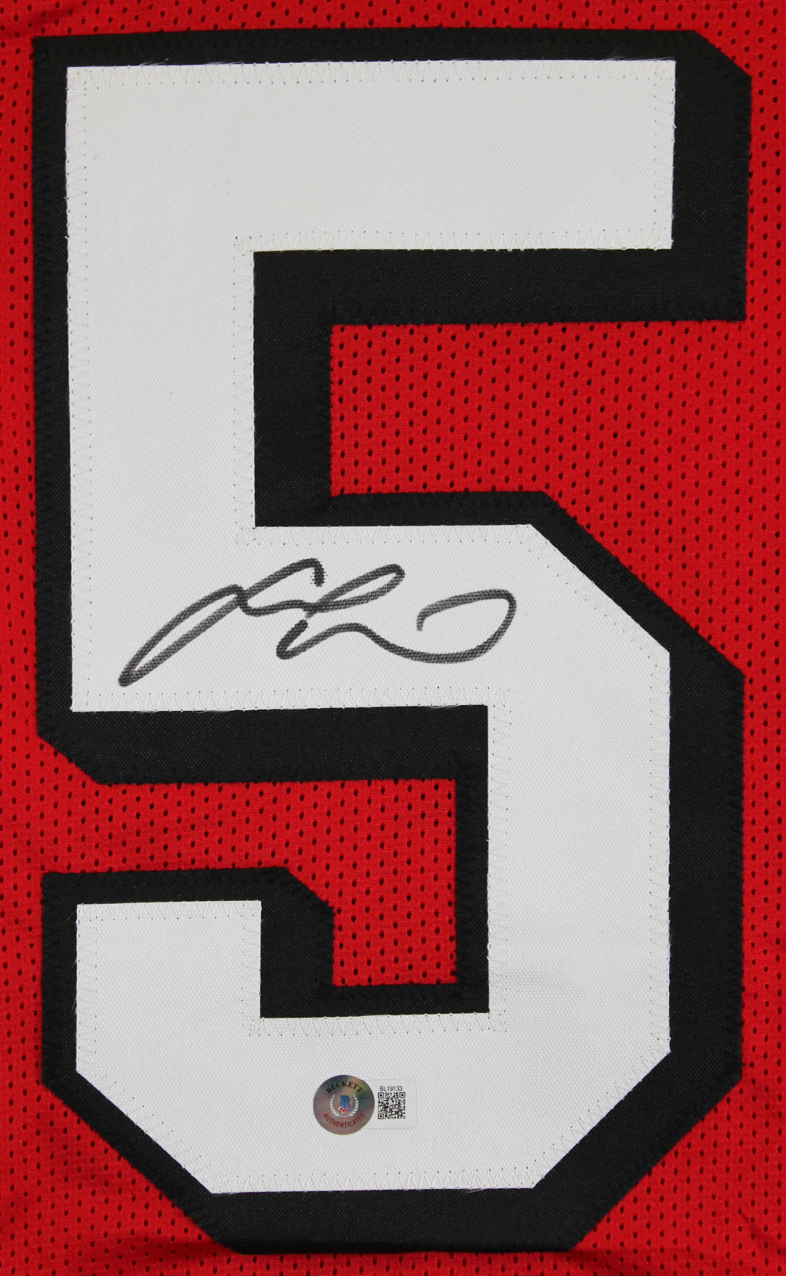 Fred Warner Authentic Signed Red Pro Style Framed Jersey w/ Dropshadow BAS - Image 3