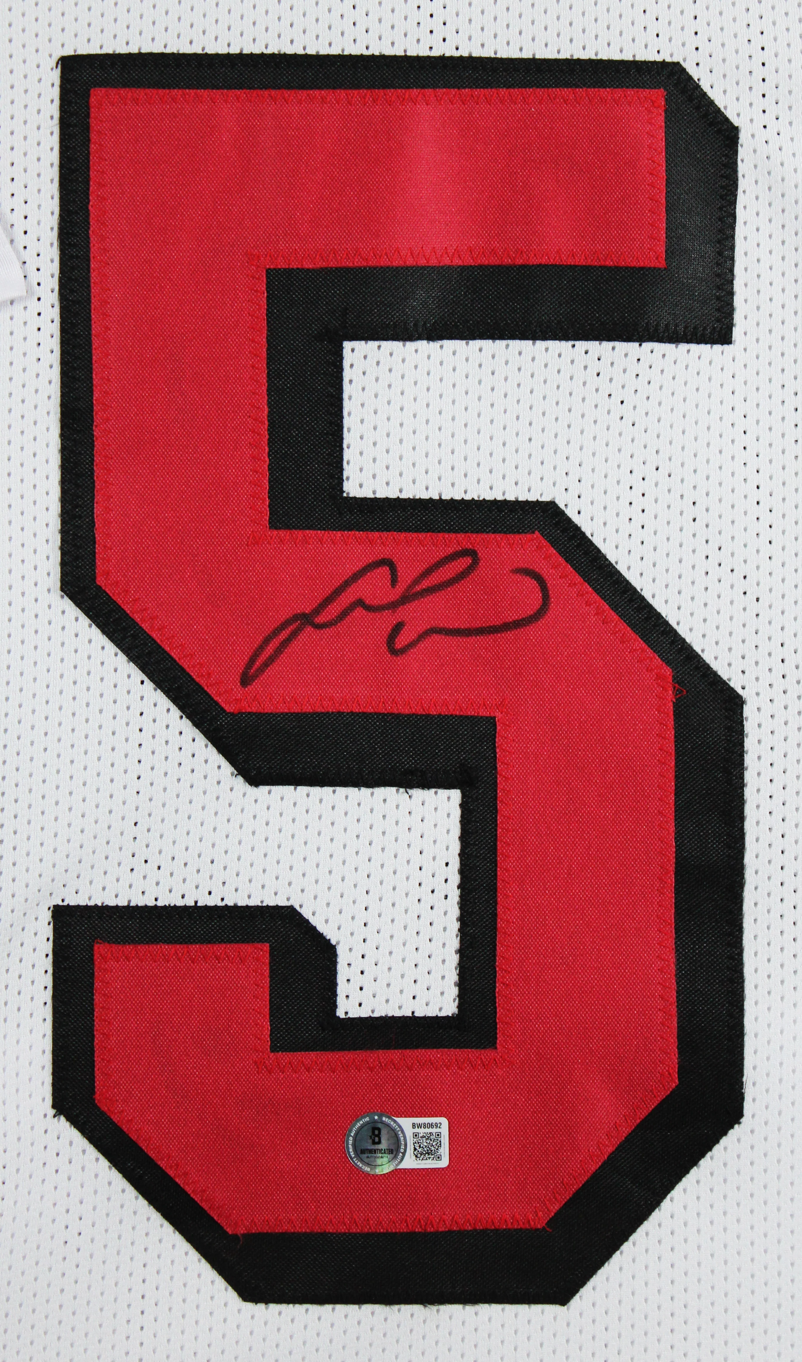 Fred Warner Authentic Signed White Pro Style Framed Jersey w/ Dropshadow BAS - Image 3