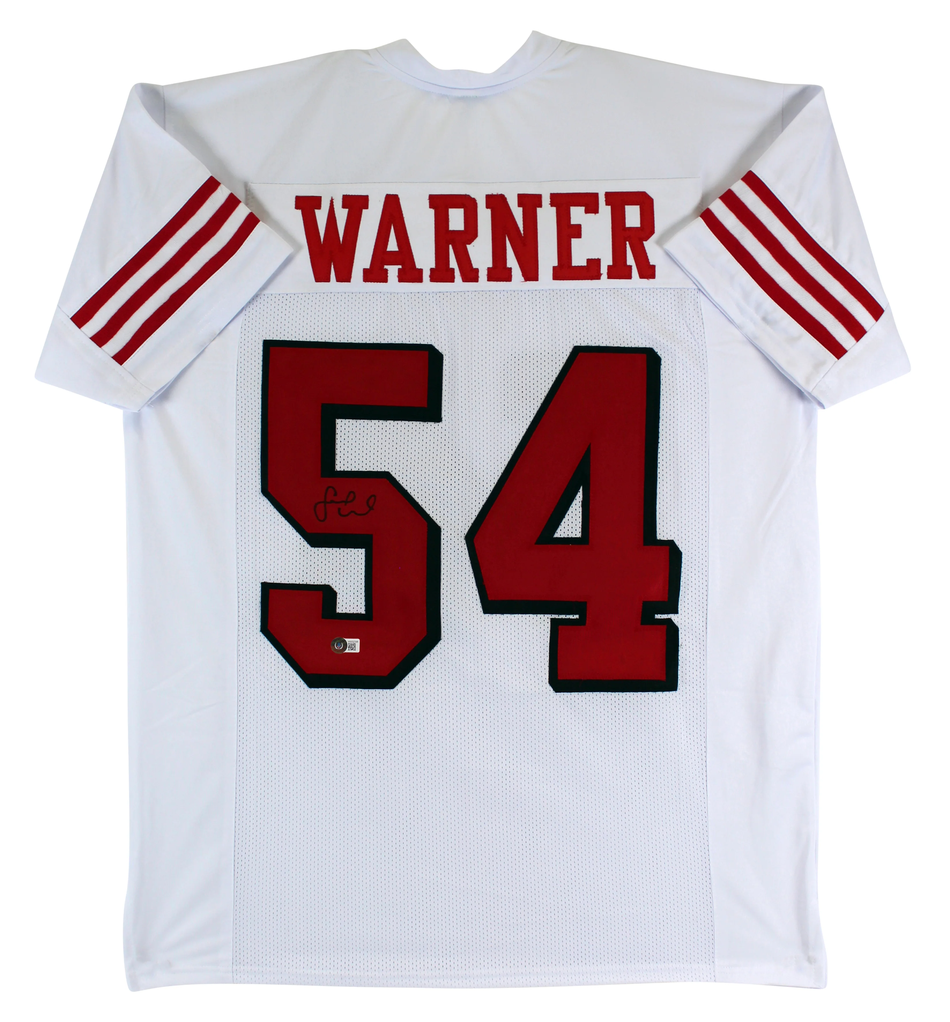 Fred Warner Authentic Signed White Pro Style Jersey w/ Dropshadow BAS - Image 2