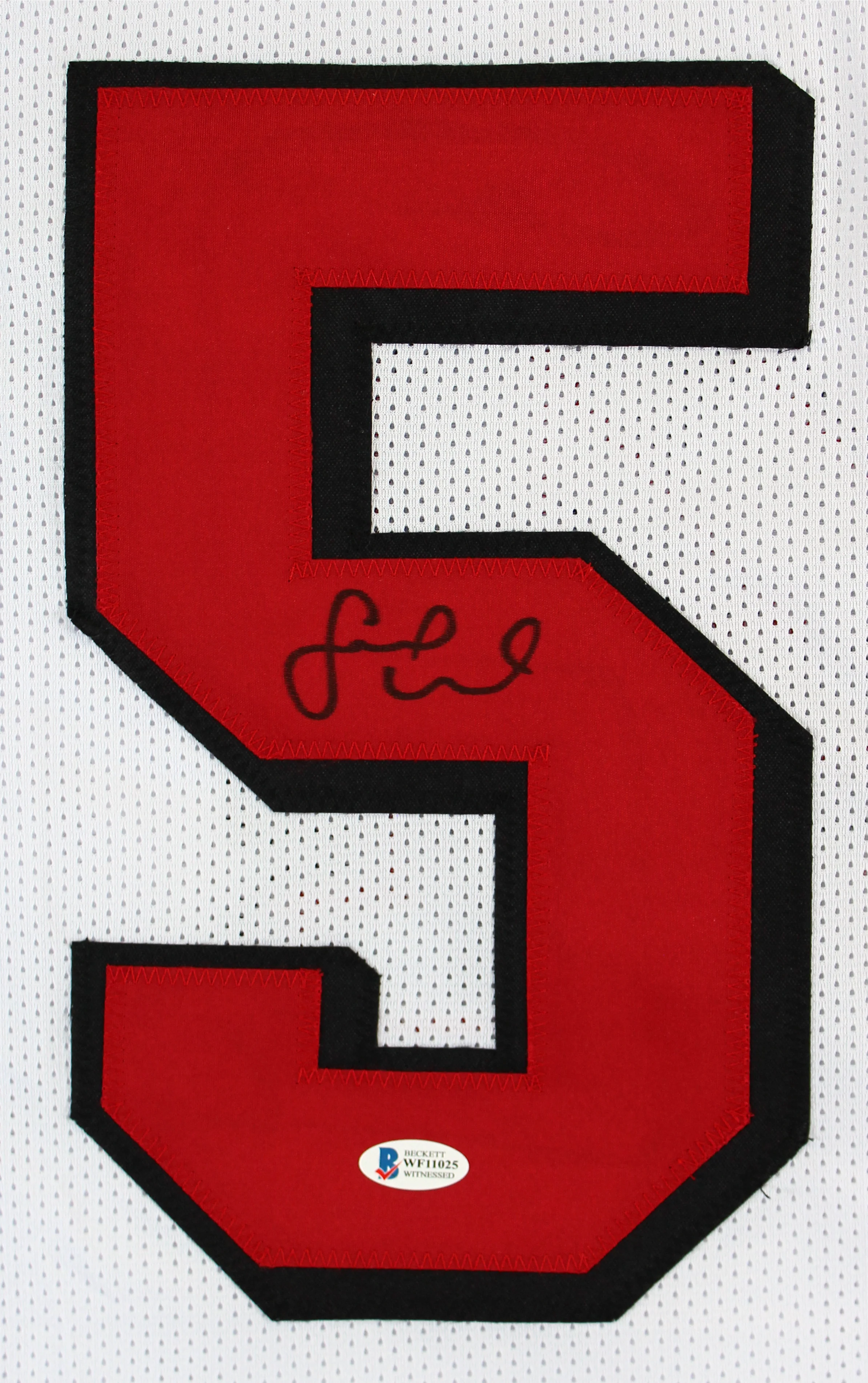 Fred Warner Authentic Signed White Pro Style Jersey w/ Dropshadow BAS - Image 3