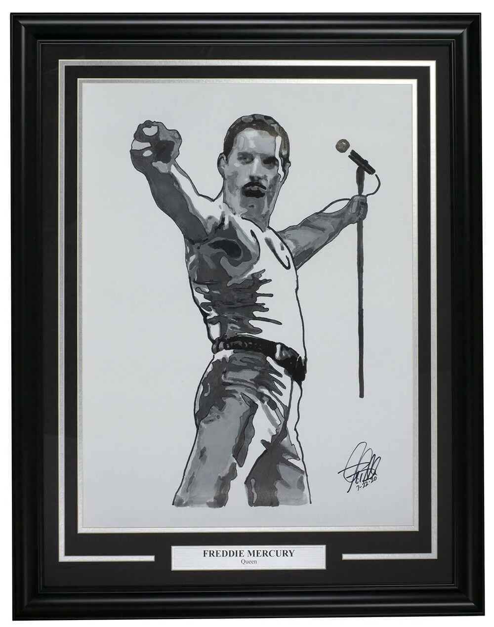 Freddie Mercury Framed Queen 18x24 Artist Print - Image 3