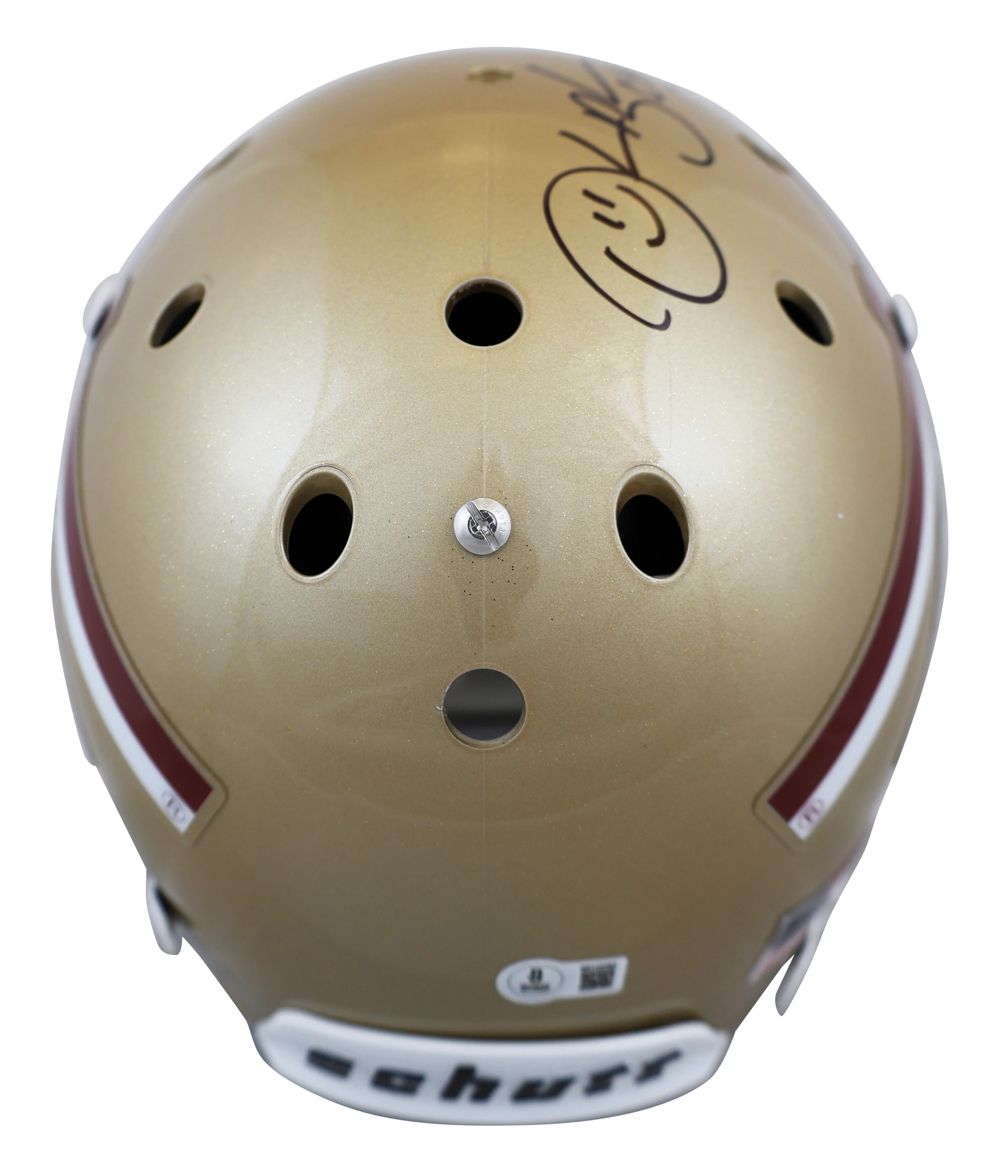 FSU Derrick Brooks "CHOF 16" Signed Schutt Full Size Rep Helmet W/ Case BAS Wit - Image 4