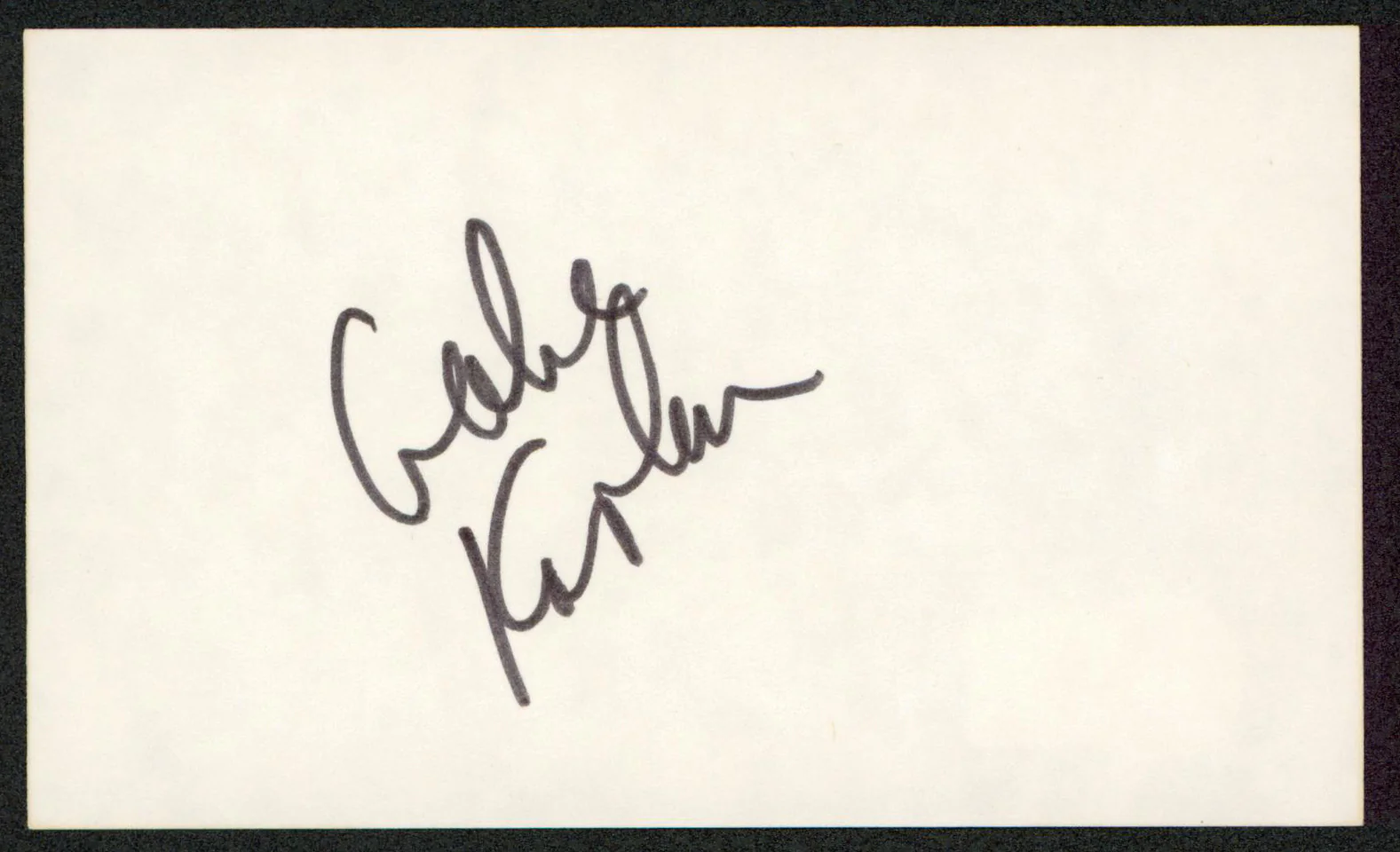 Gabe Kaplan Lewis & Clark Authentic Signed 3x5 Index Card BAS #BW35561 - Image 2
