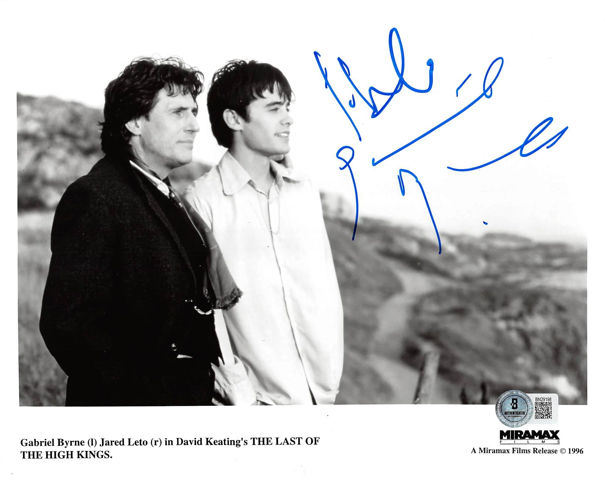 Gabriel Byrne & Jared Leto Last of the High Kings Signed 8x10 Photo BAS #BN29198 - Image 2