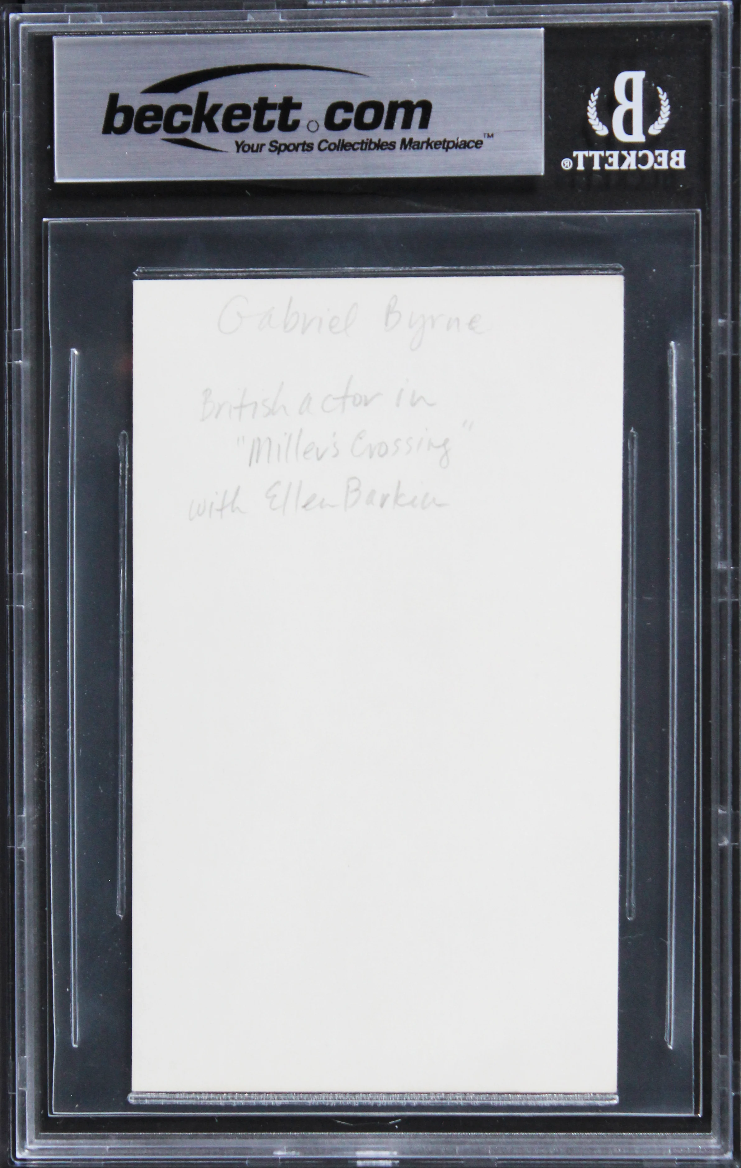 Gabriel Byrne The Usual Suspects Authentic Signed 3x5 Index Card BAS Slabbed 3 - Image 3