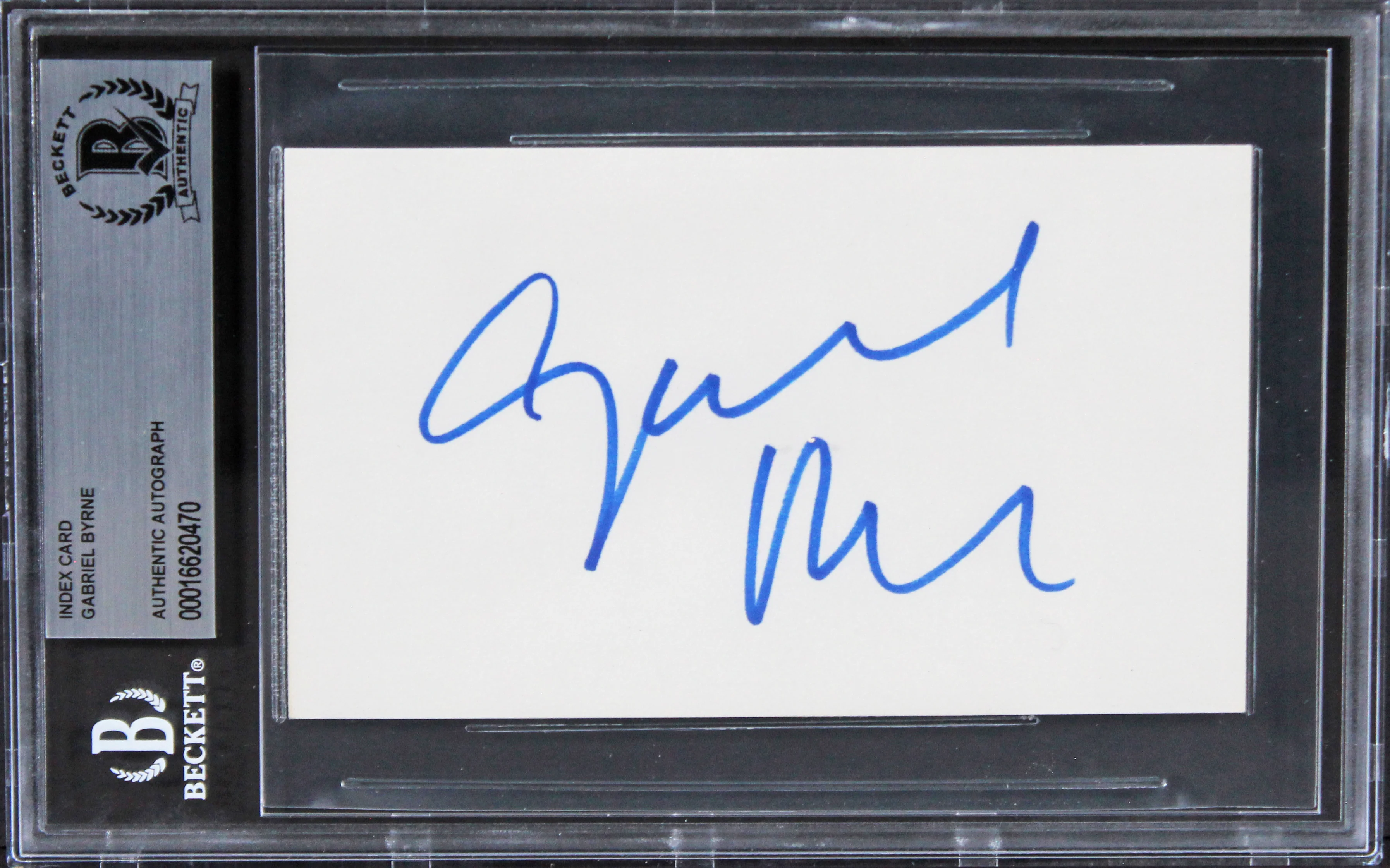 Gabriel Byrne The Usual Suspects Authentic Signed 3x5 Index Card BAS Slabbed 1 - Image 2