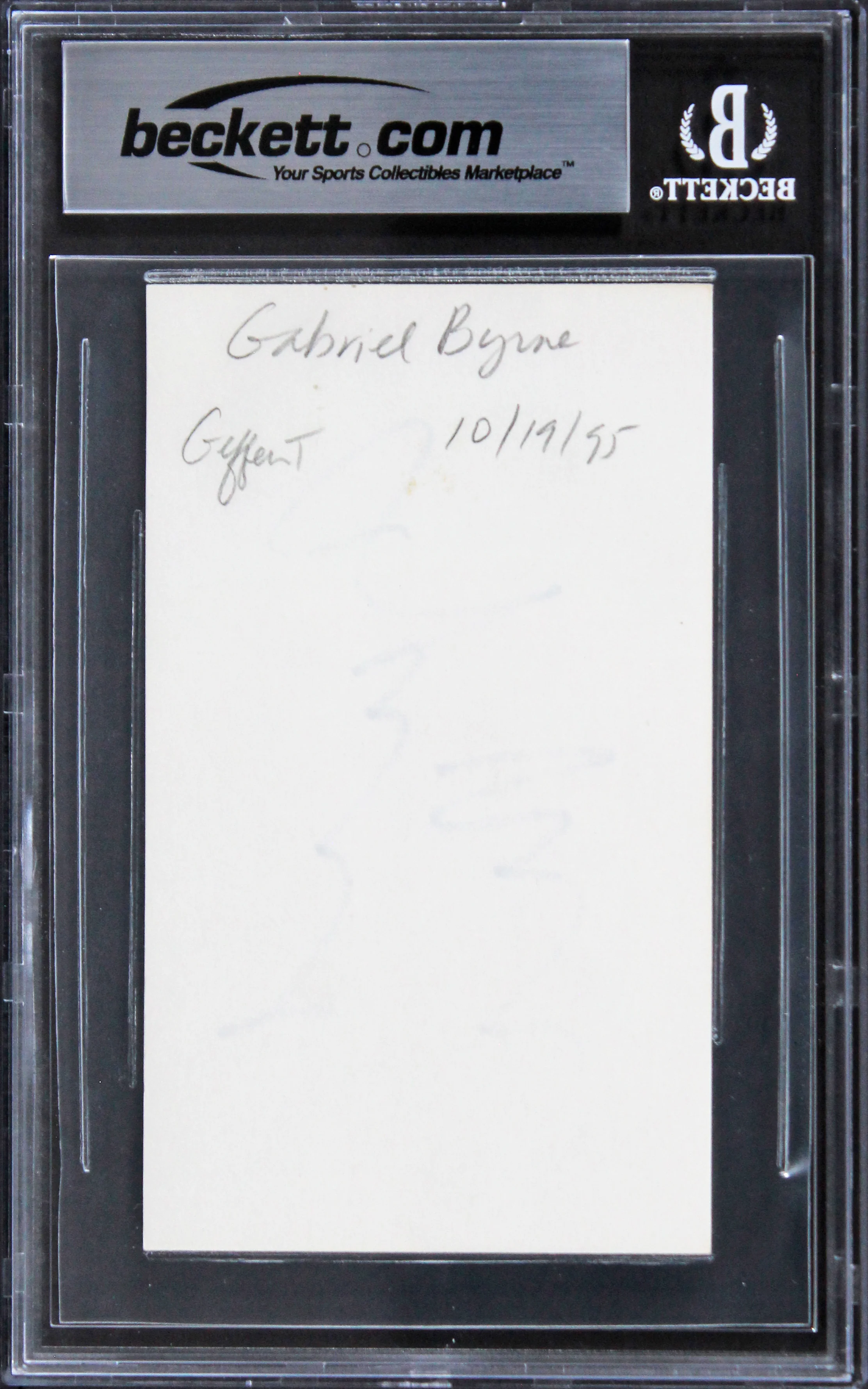 Gabriel Byrne The Usual Suspects Authentic Signed 3x5 Index Card BAS Slabbed 1 - Image 3