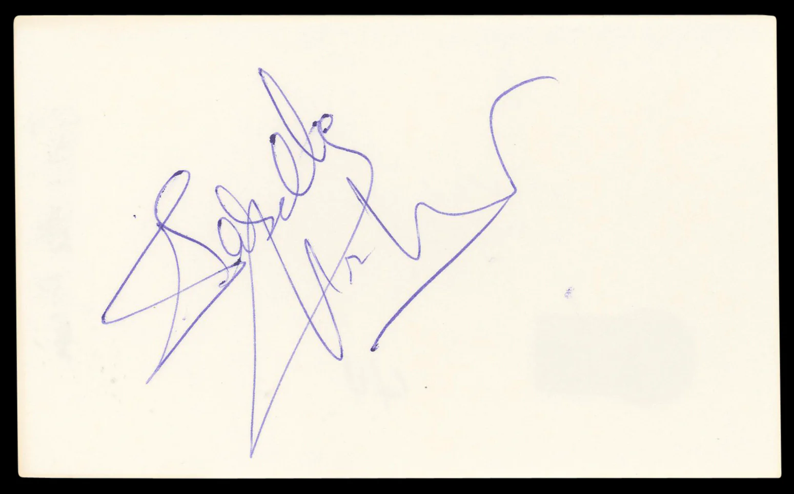 Gabrielle Anwar The Three Musketeers Signed 3x5 Index Card BAS #BL98630
