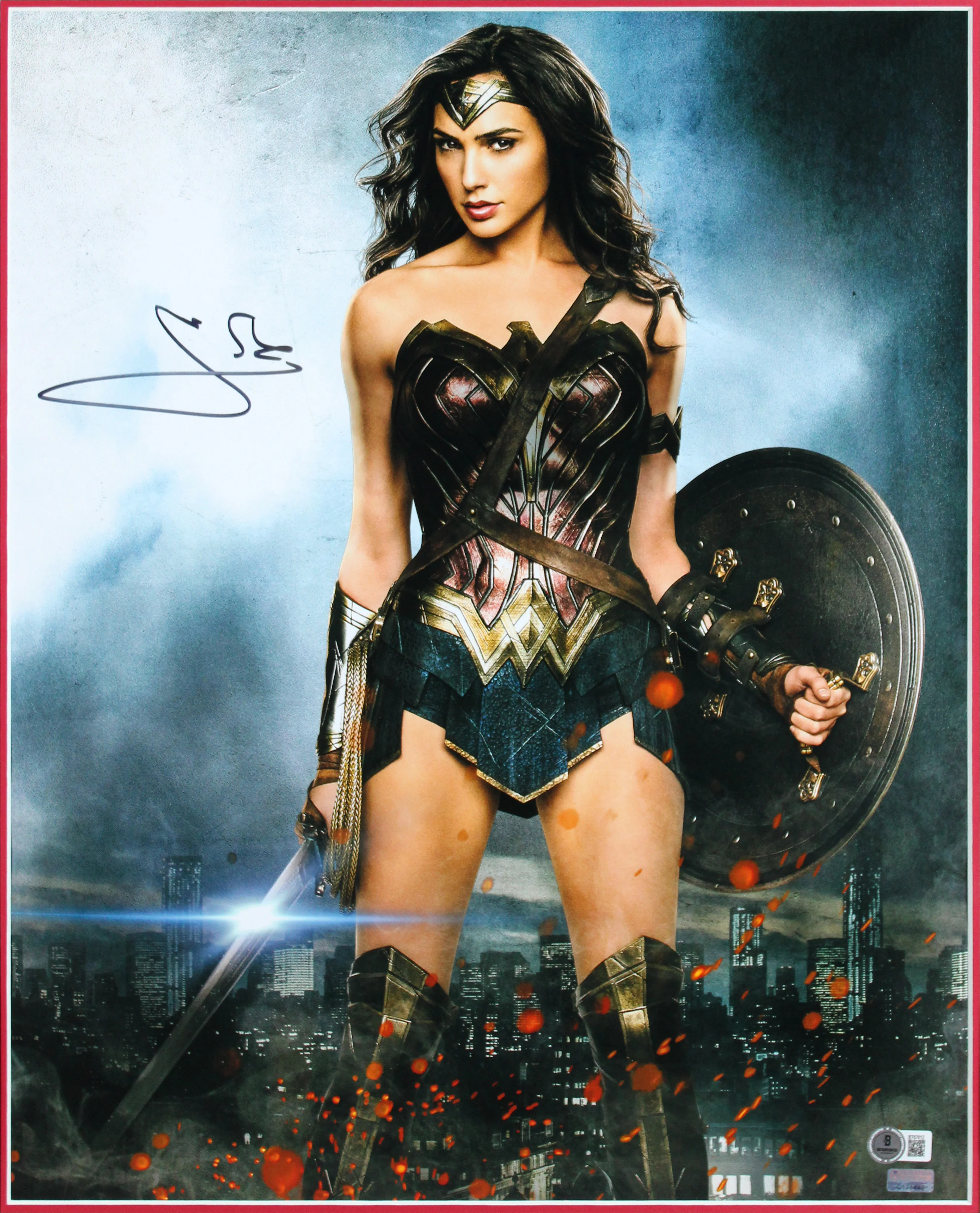 Gal Gadot Wonder Woman Authentic Signed 16x20 Framed Photo BAS #BT57812 - Image 3