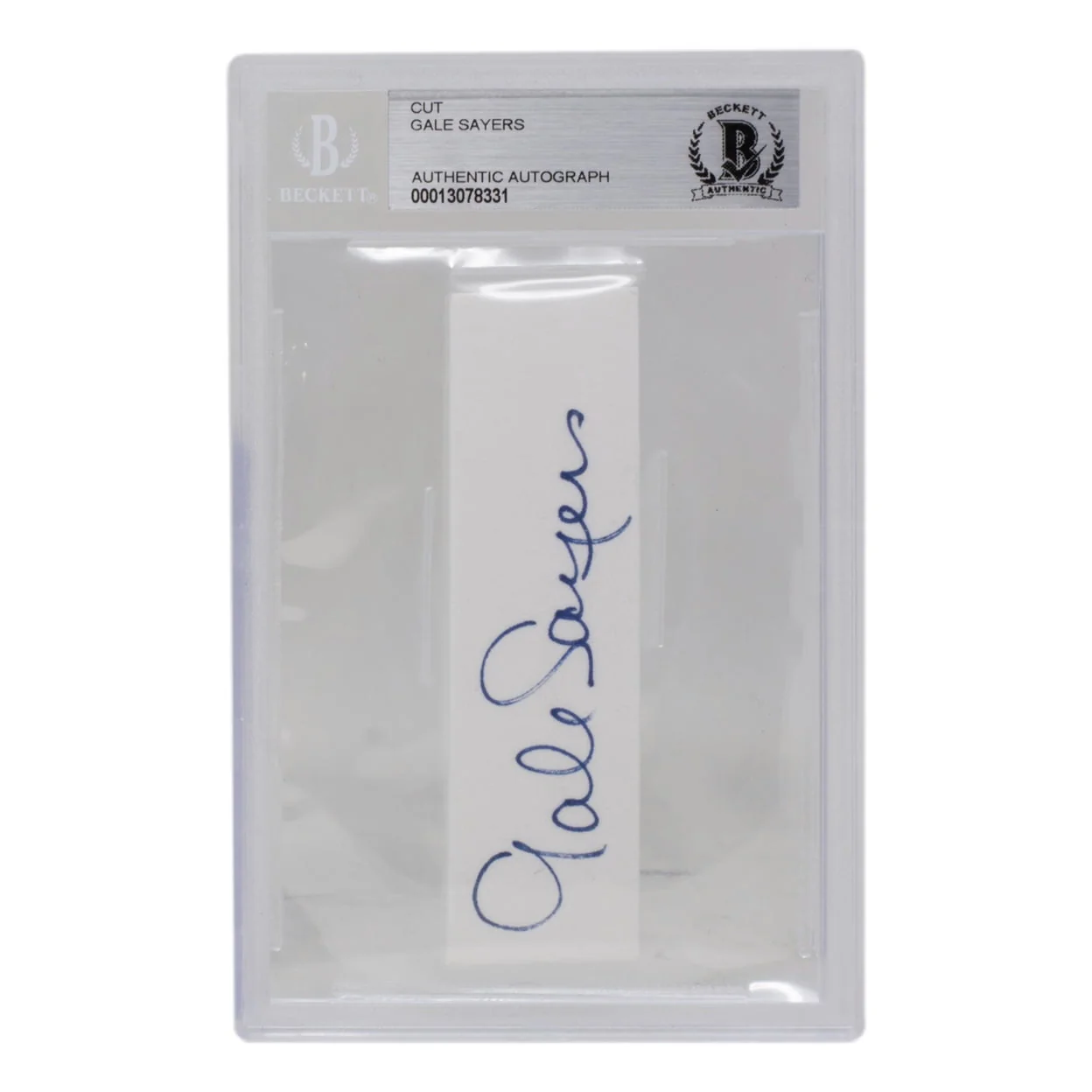 Gale Sayers Chicago Bears Slabbed Signature Cut BAS - Image 4