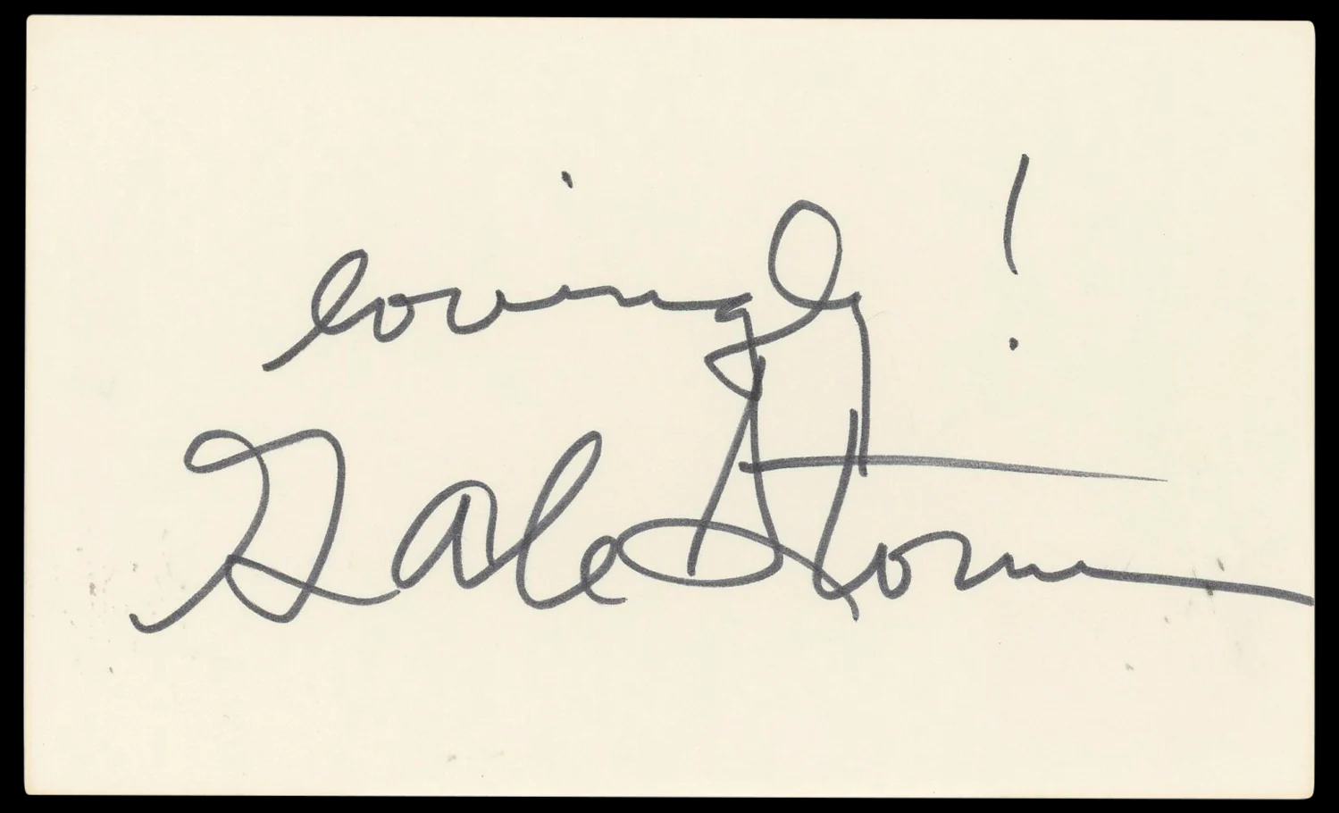 Gale Storm My Little Margie "Lovingly!" Signed 3x5 Index Card BAS #BN33266 - Image 2