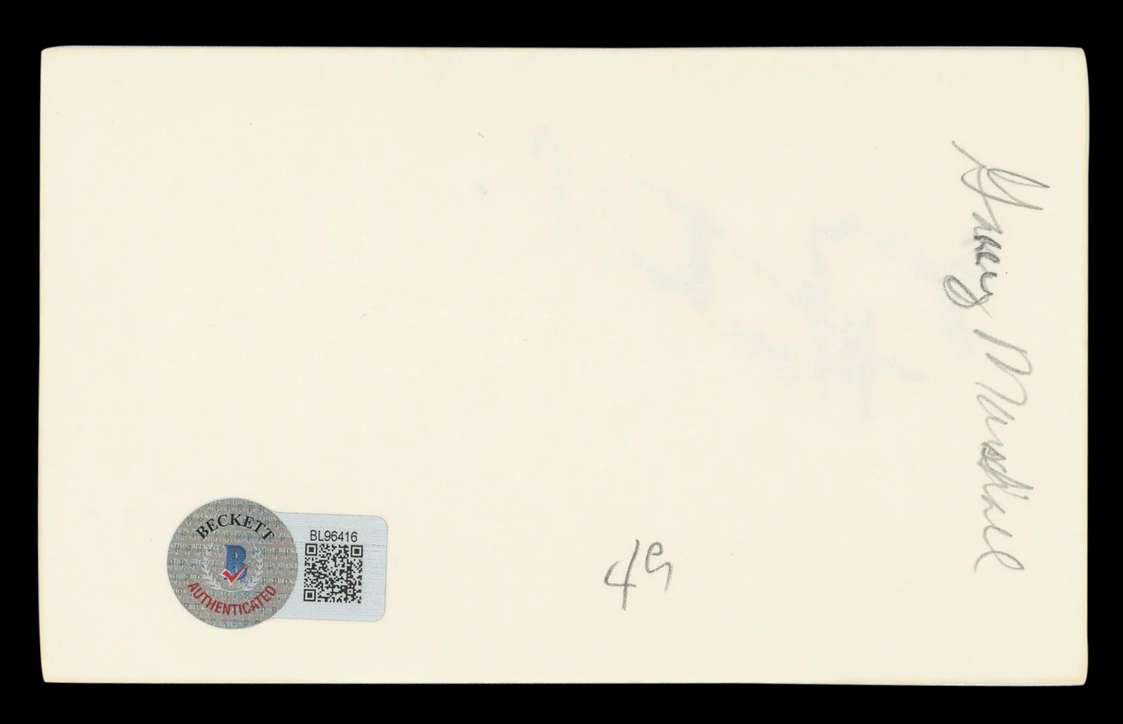 Garry Marshall The Princess Diaries Authentic Signed 3x5 Index Card BAS #BL96416 - Image 3