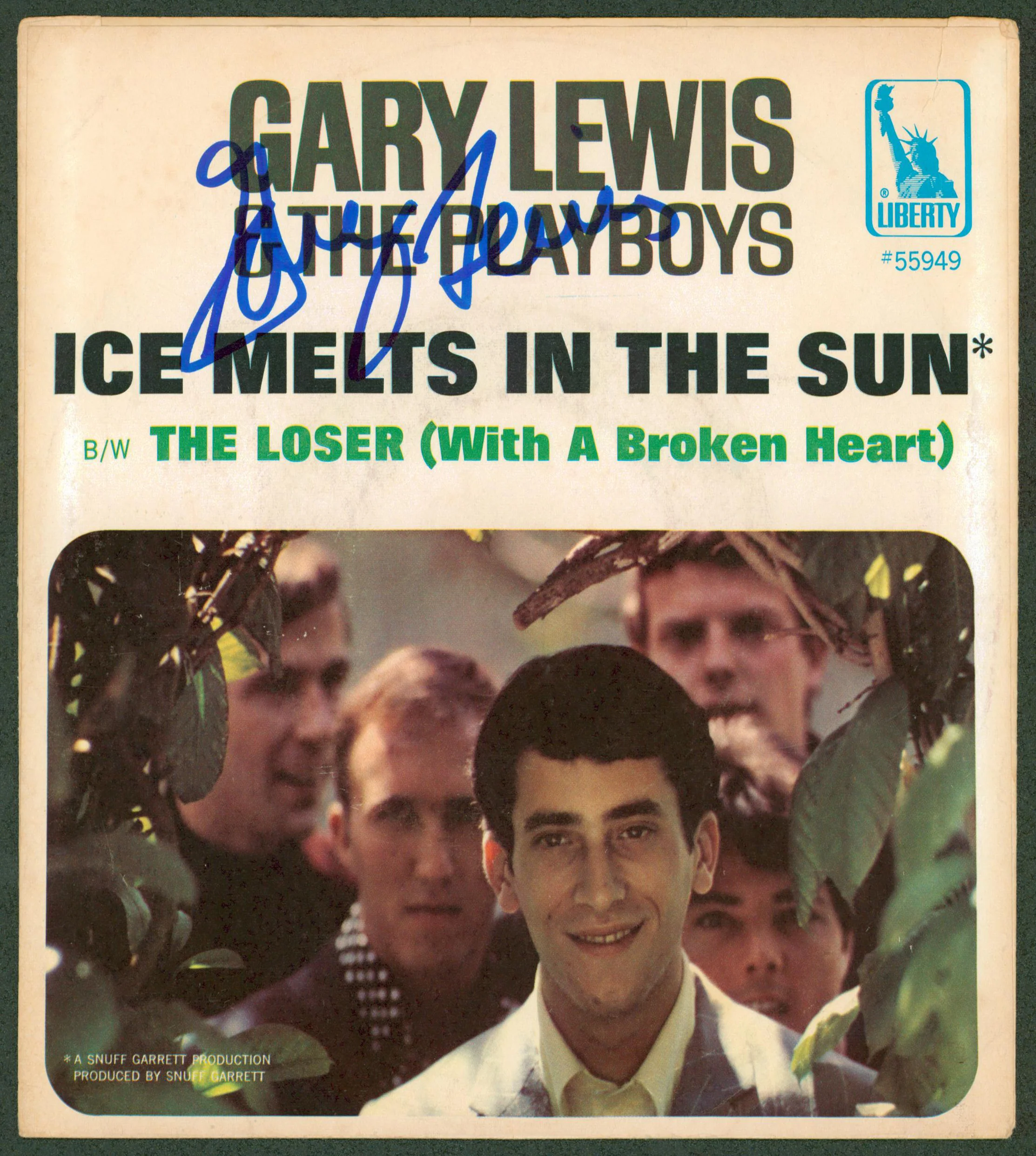 Gary Lewis Authentic Signed Ice Melts In The Sun 45 RPM Album Cover BAS #BG83013 - Image 2