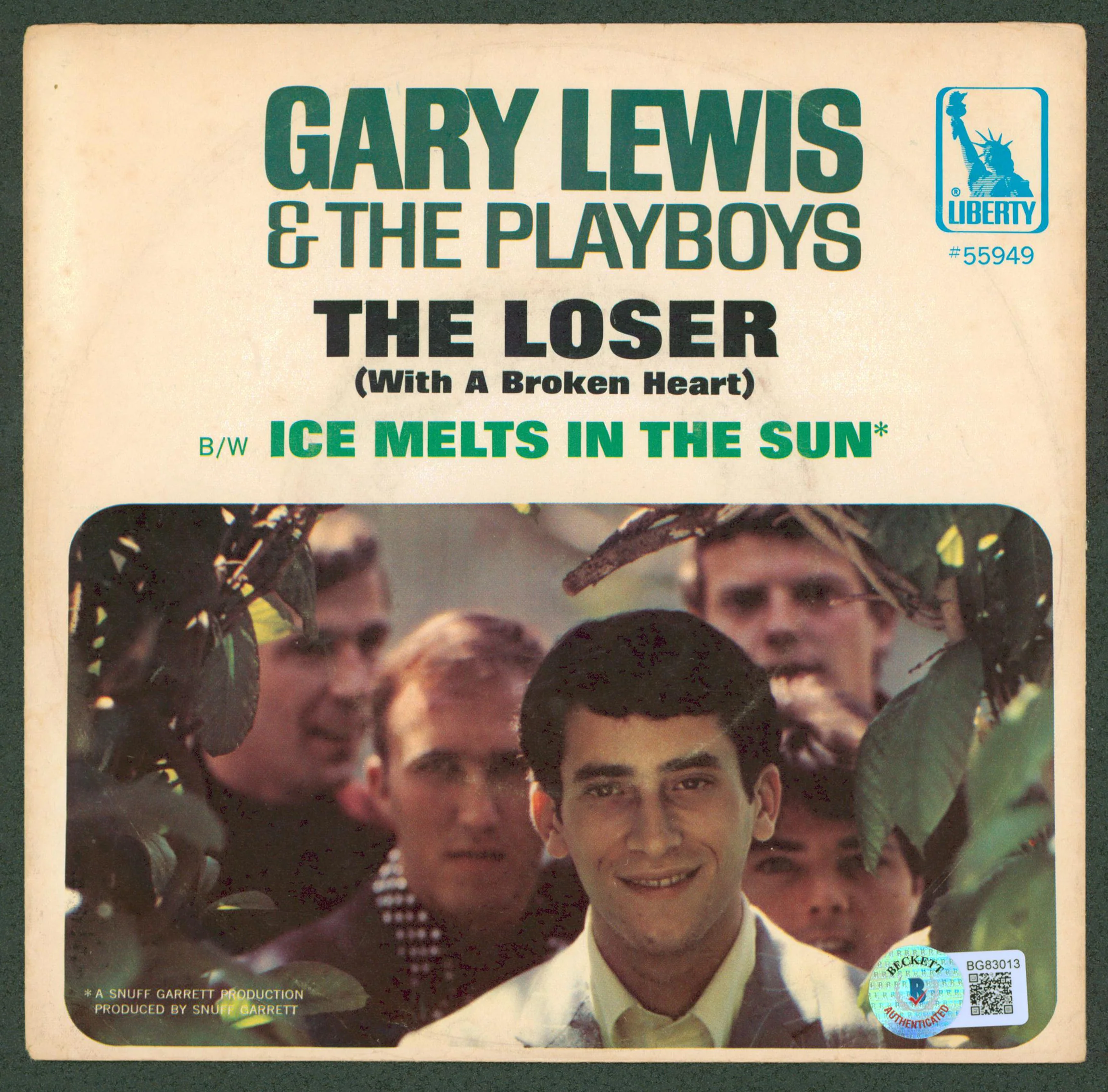 Gary Lewis Authentic Signed Ice Melts In The Sun 45 RPM Album Cover BAS #BG83013 - Image 3