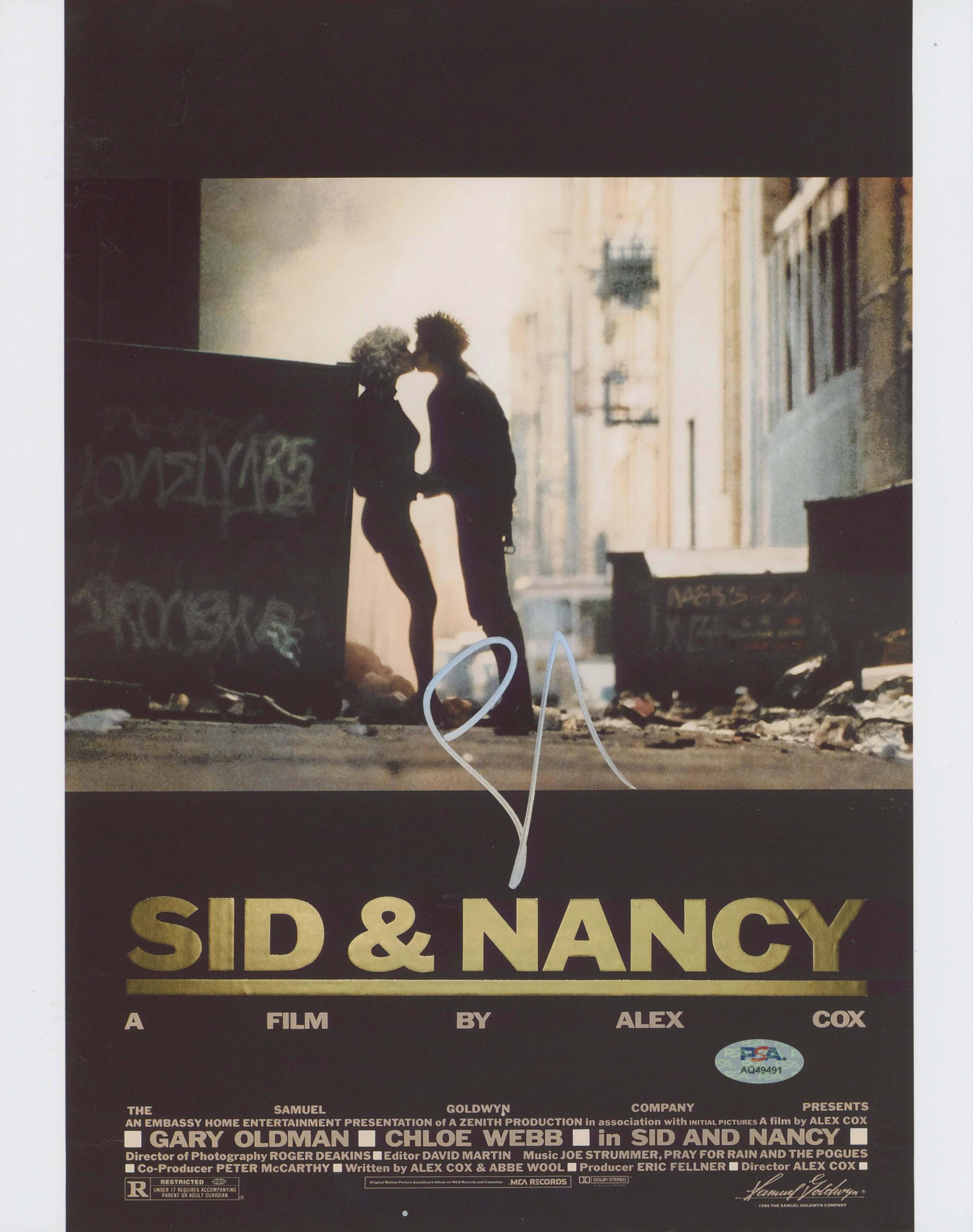 Gary Oldman Sid and Nancy Authentic Signed 11x14 Vertical Photo PSA/DNA #AQ49491 - Image 2
