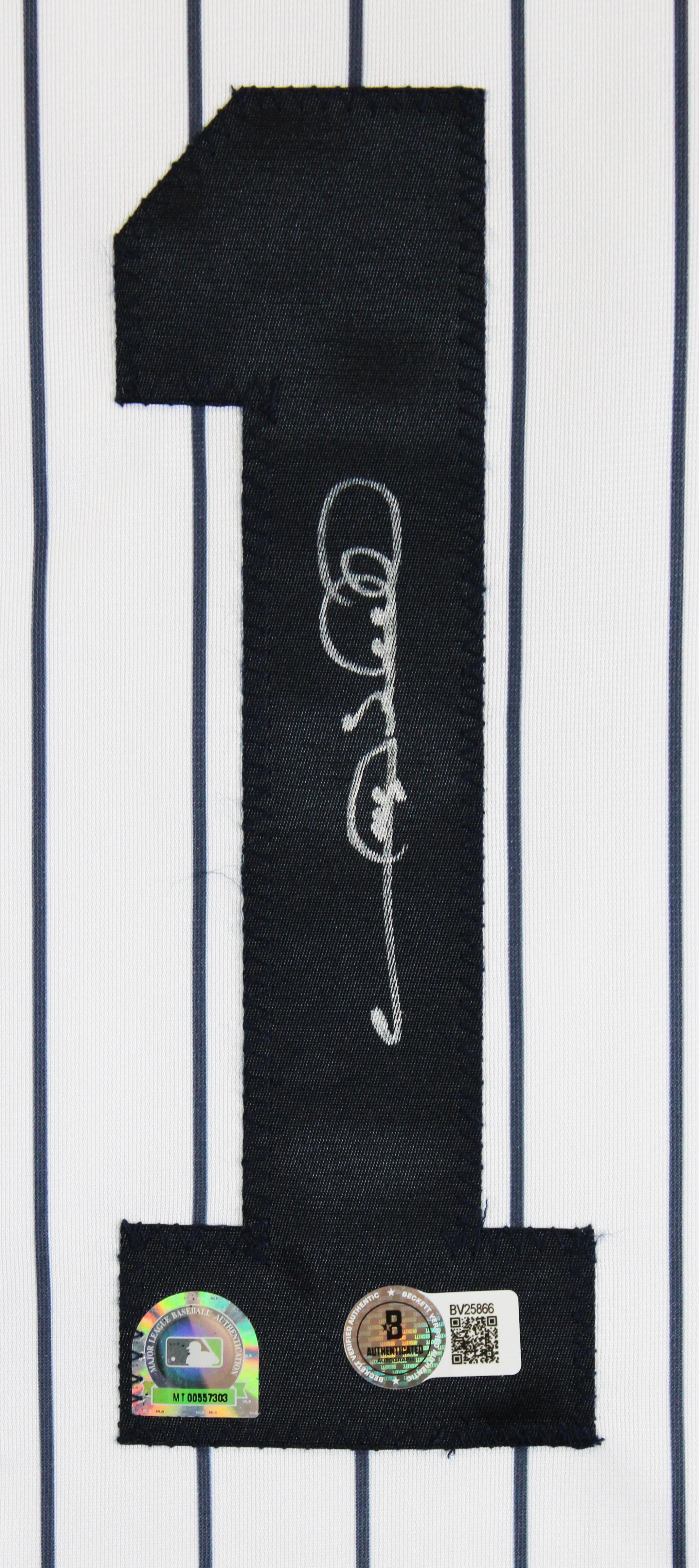 Gary Sheffield Authentic Signed White Pinstripe Pro Style Jersey Autographed BAS - Image 3