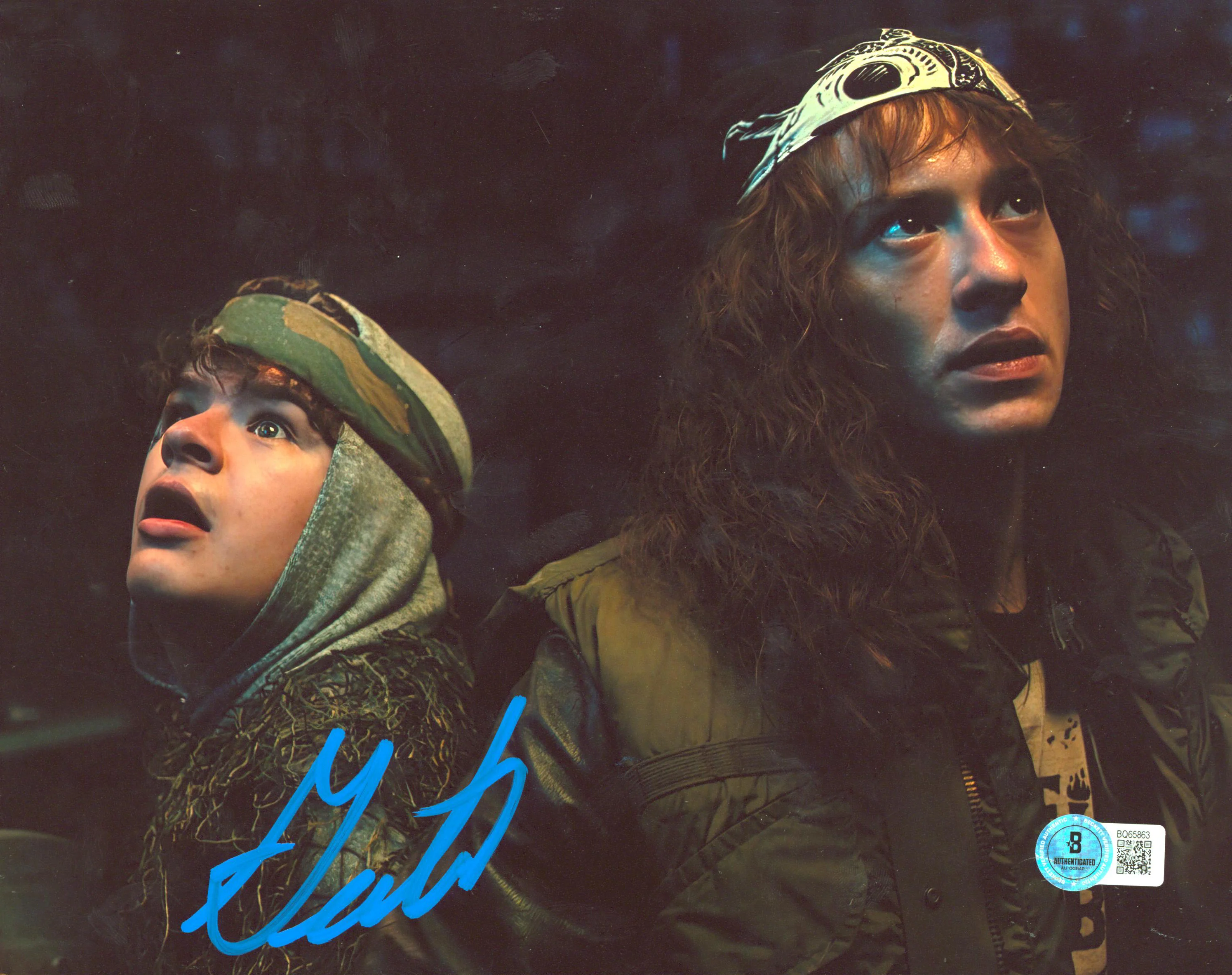Gaten Matarazzo Stranger Things Signed 8x10 Horizontal Photo w/ Blue Sig BAS - Image 2
