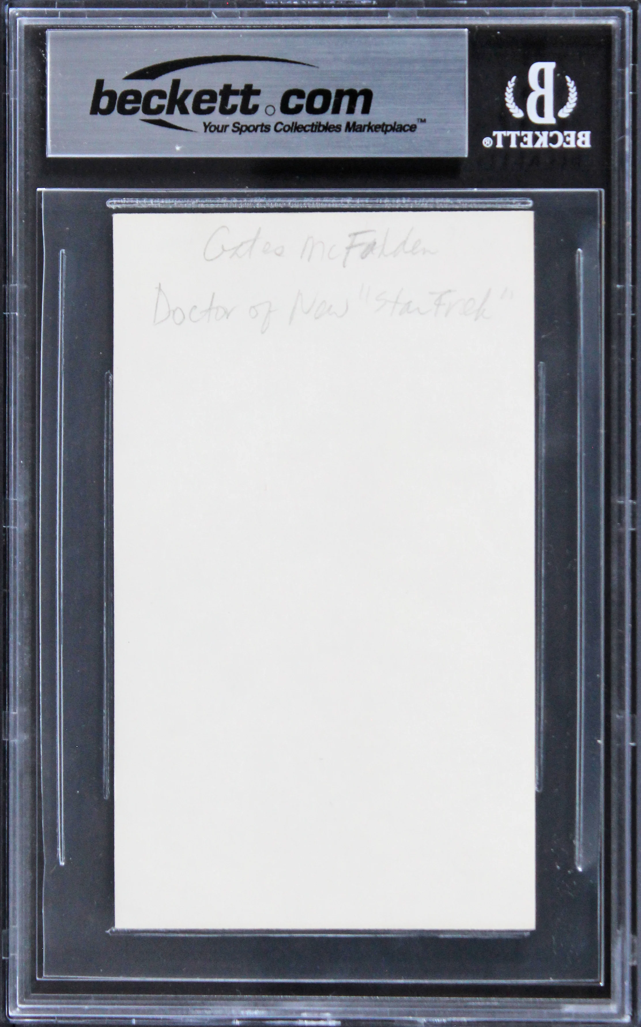 Gates McFadden Star Trek Picard Authentic Signed 3x5 Index Card BAS Slabbed - Image 2
