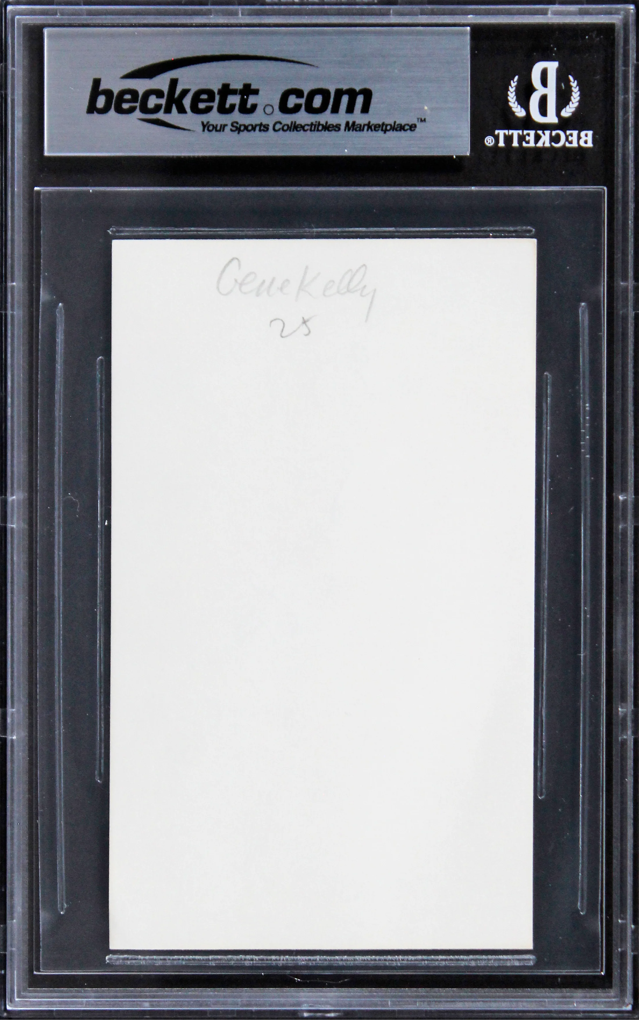 Gene Kelly Singing in the Rain Signed 3x5 Index Card w/ Black Sig BAS Slabbed - Image 3