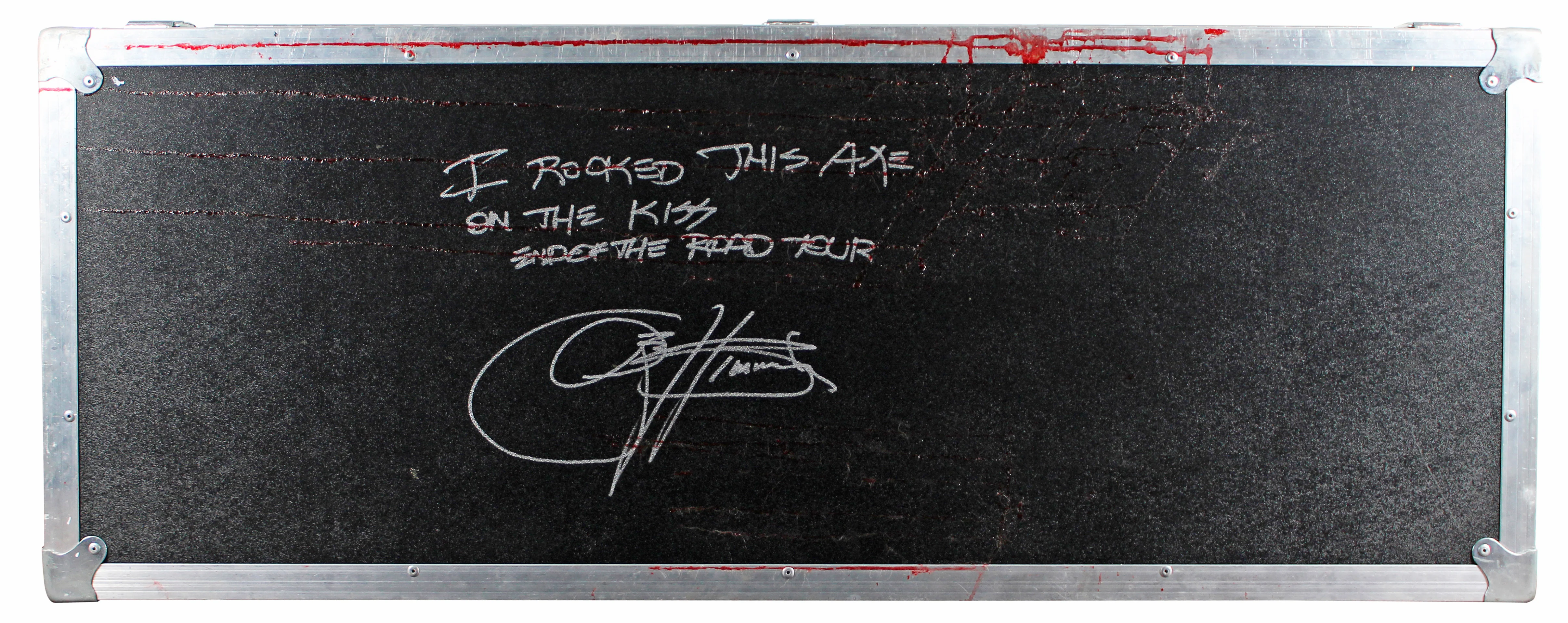 Gene Simmons Authentic Signed & Inscribed Stage Used Axe Guitar & Case BAS LOA - Image 4