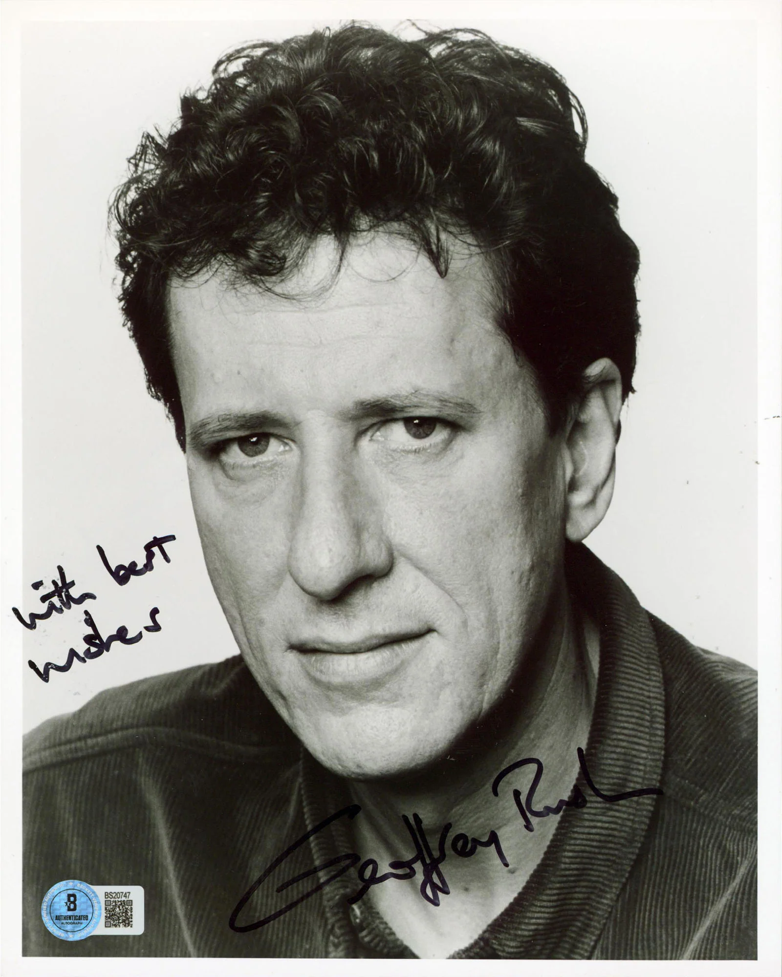 Geoffrey Rush Shine "With Best Wishes" Authentic Signed 8x10 Photo BAS #BS20747 - Image 2
