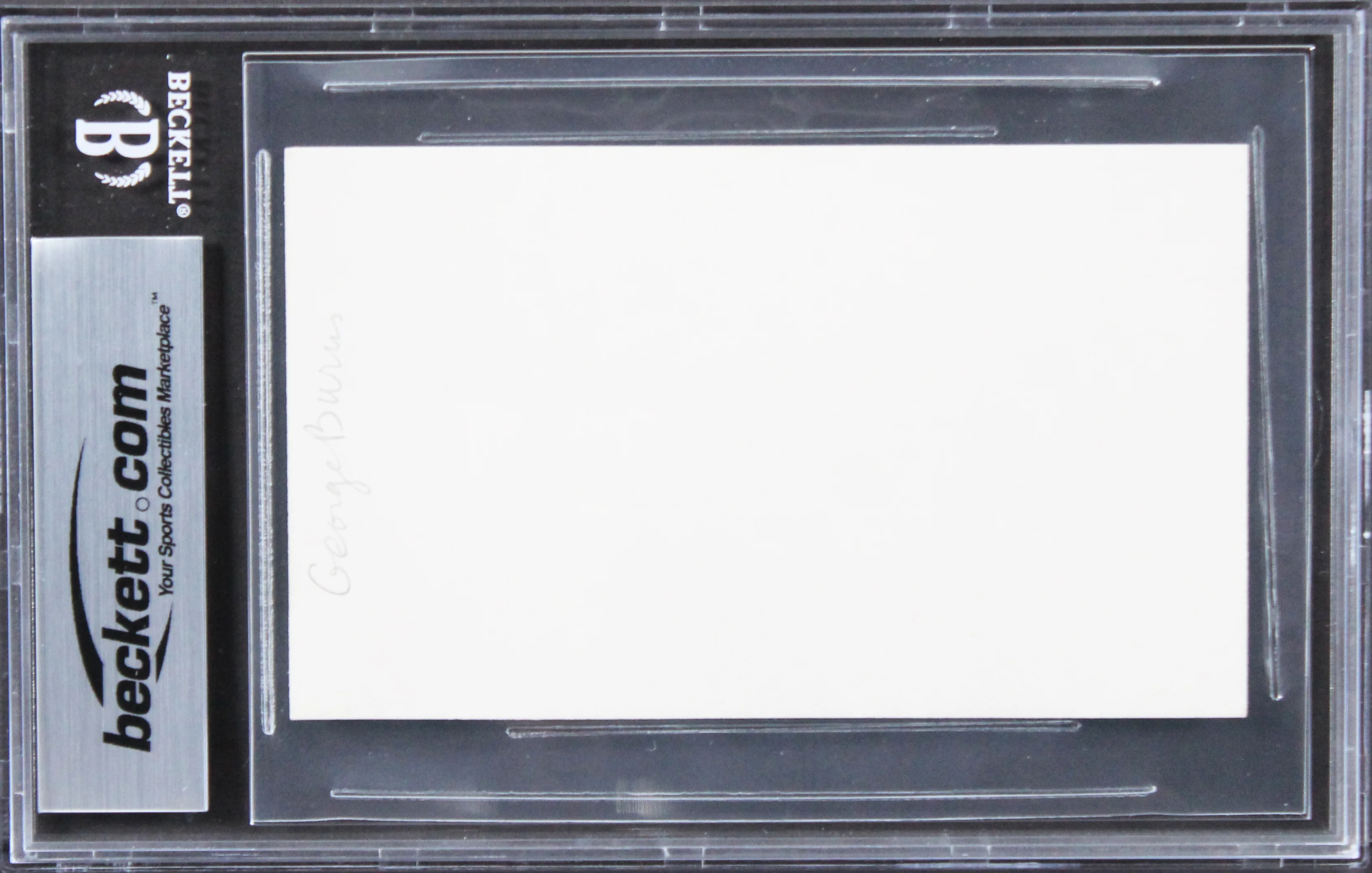 George Burns Oh God! Authentic Signed 3x5 Index Card Autographed BAS Slabbed - Image 3