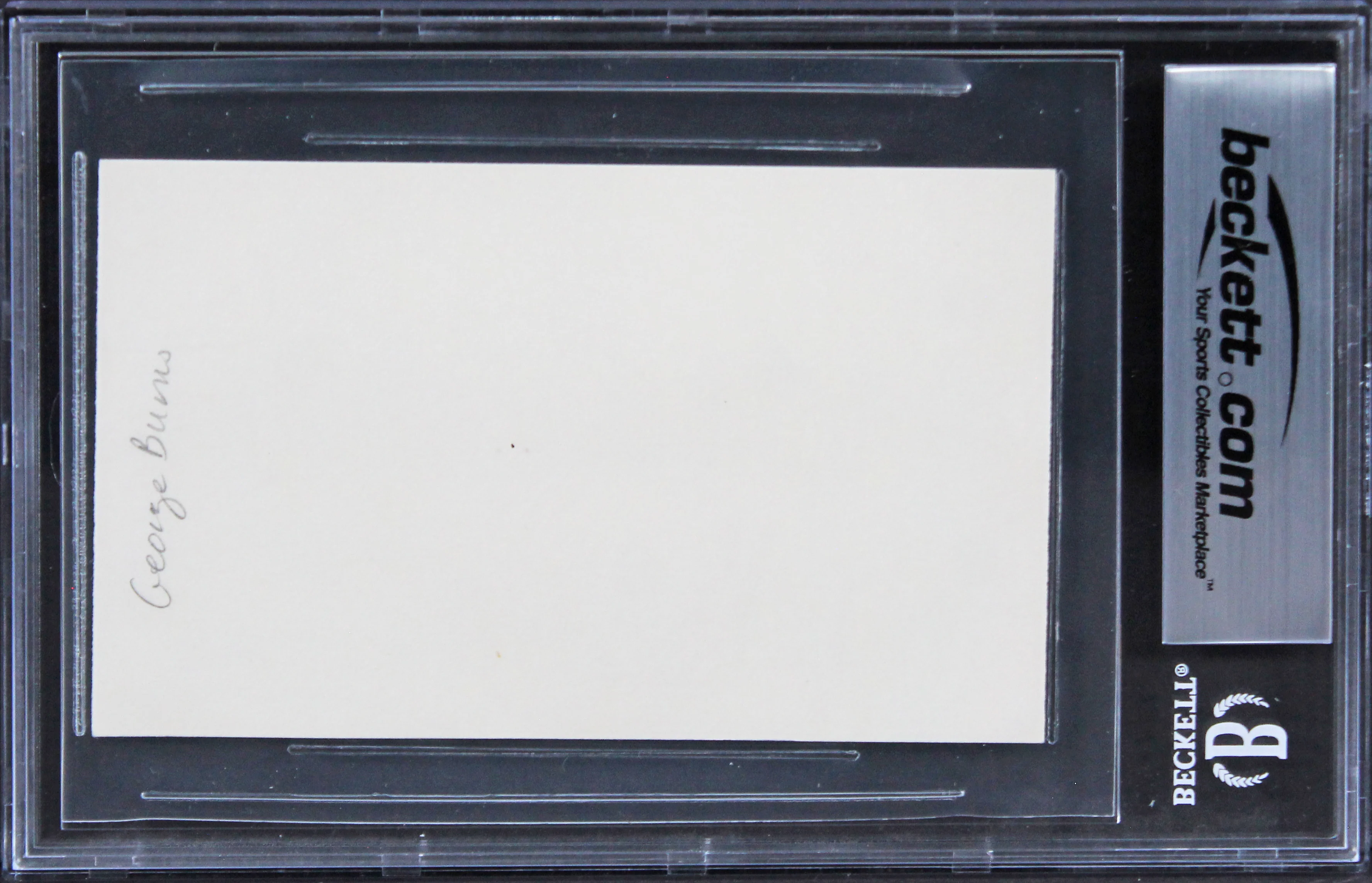 George Burns Oh God! "Best" Authentic Signed 3x5 Index Card BAS Slabbed 2 - Image 3